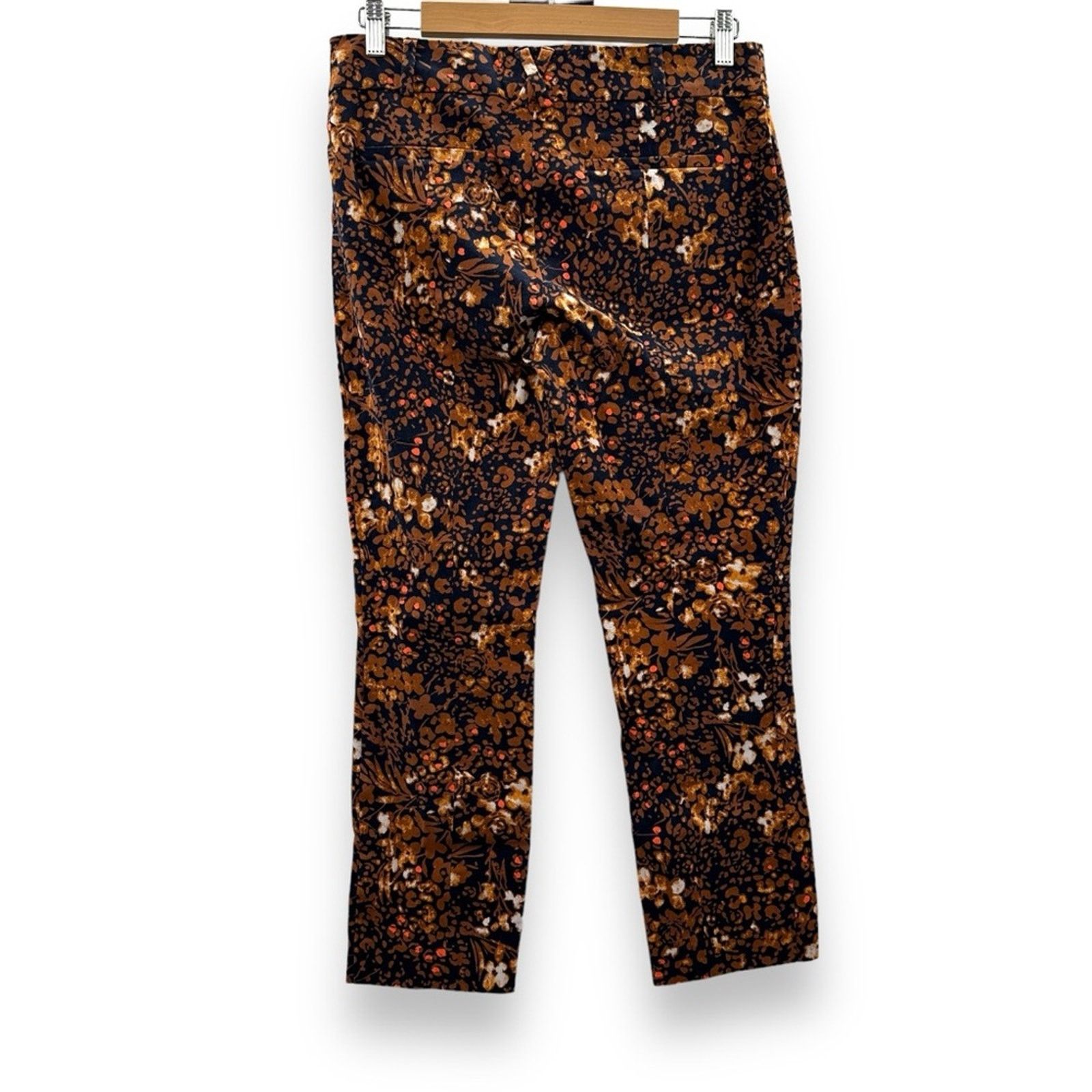 Anthropologie Anthropologie The Essential Slim Autumn Floral Trouser Pants Size 30" / US 8 / IT 44 - 6 Thumbnail