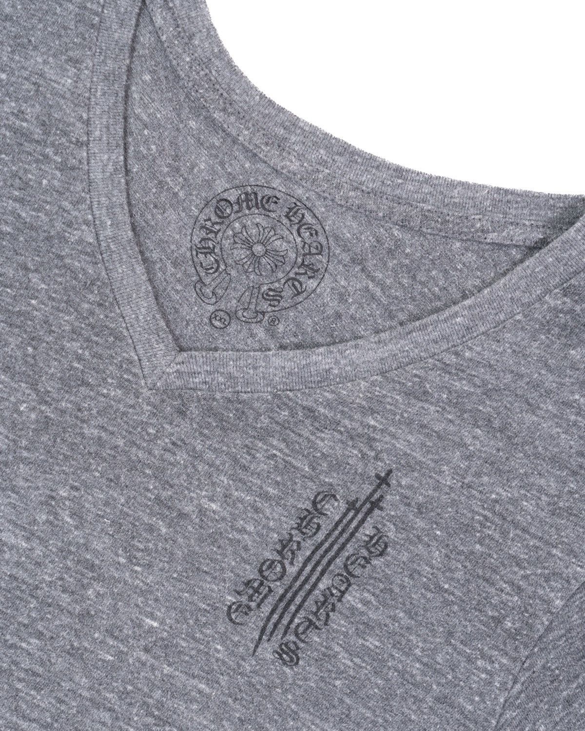 Chrome Hearts Chrome Hearts RS3 V-Neck Tee Heather Grey Size US XXL / EU 58 / 5 - 4 Thumbnail