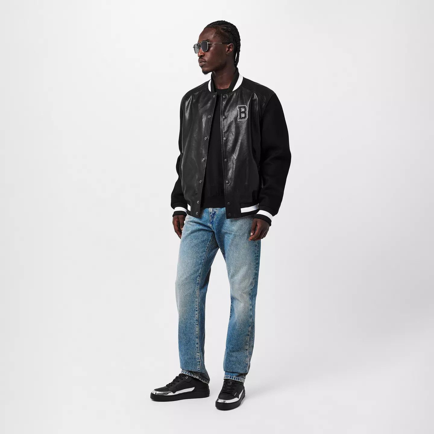 Balmain o1g2r1mq0426 B Court Flip Low-Top Trainers in Black/Silver Size US 9 / EU 42 - 6 Thumbnail