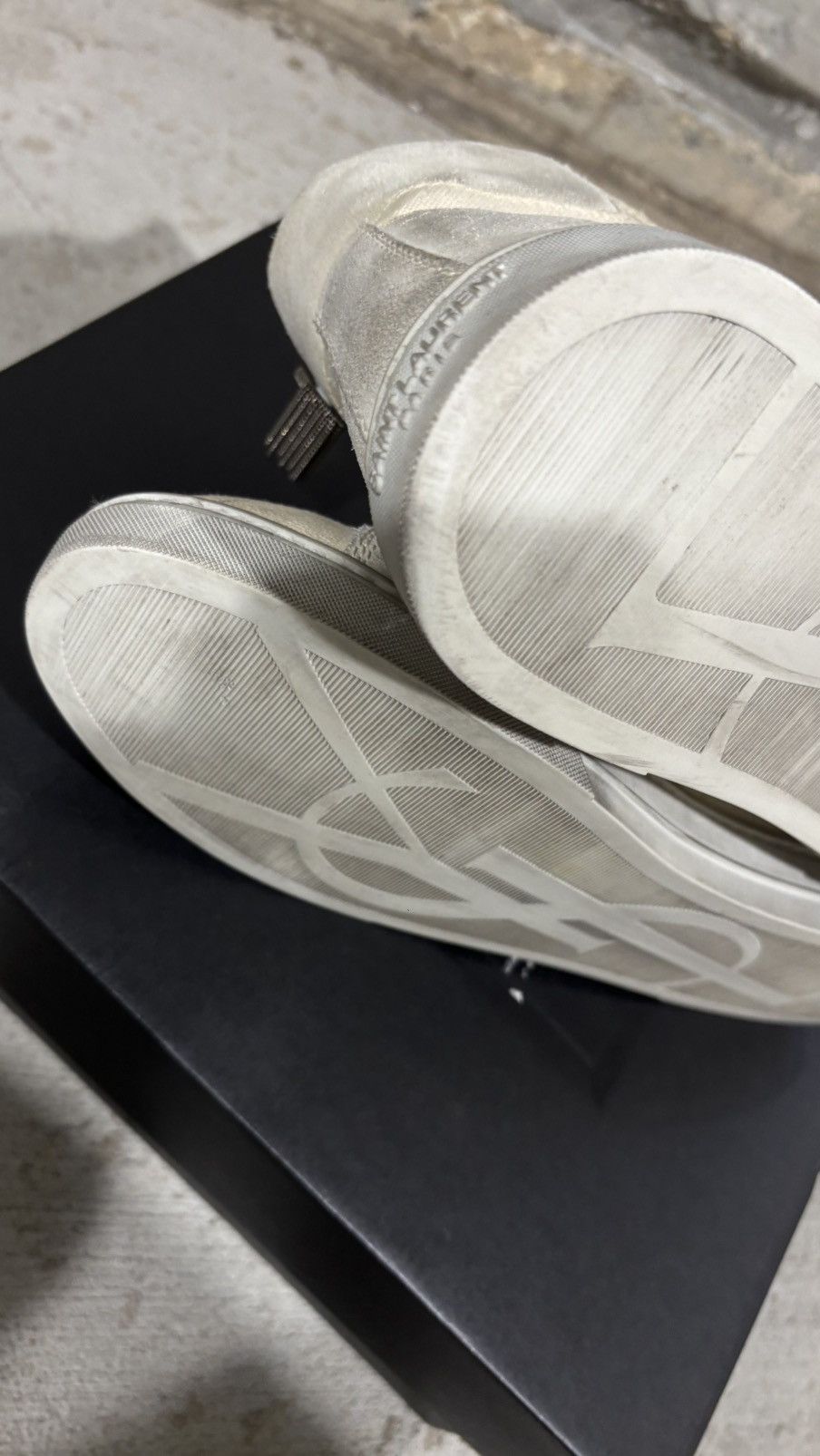 Saint Laurent Paris Saint Laurent Paris “Smoking Forever” High Top Sneaker Size US 11 / EU 44 - 17 Thumbnail