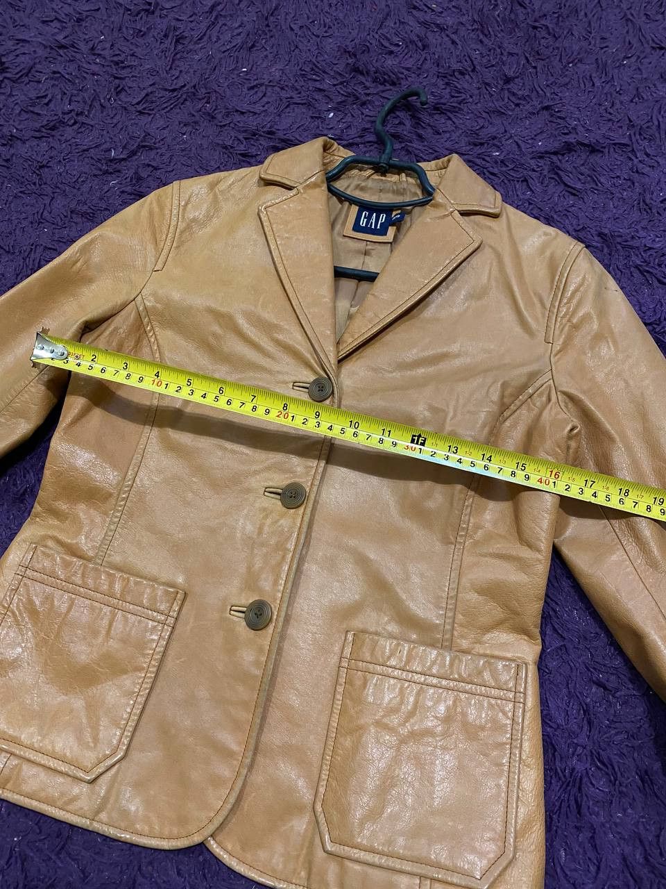 Gap Vintage Gap Beige Leather Jacket Size XS Size XS / US 0-2 / IT 36-38 - 12 Thumbnail