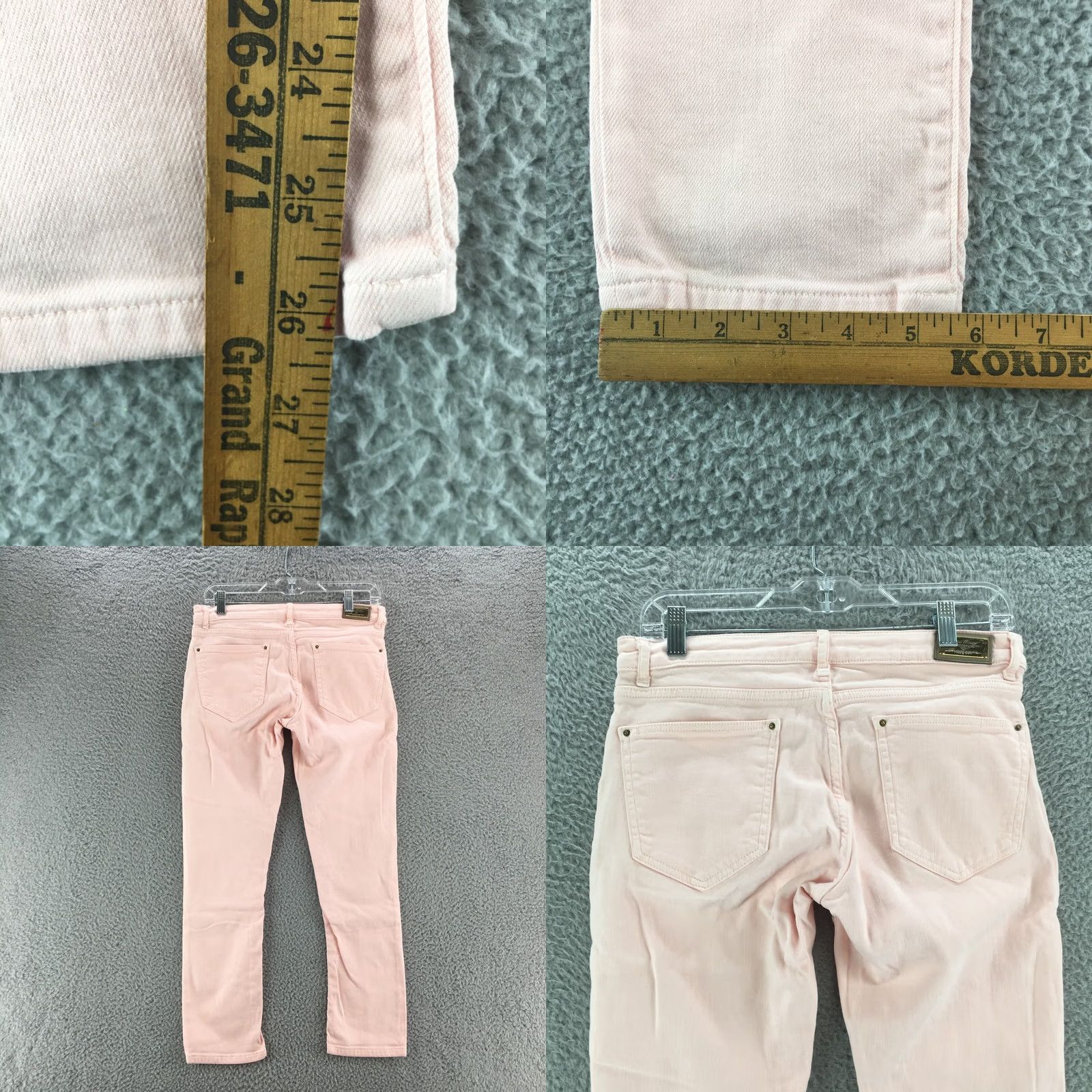 Pinko Leara Woman Slim Fit Skinny Pants Womens 8 Pink Low Rise Button Zip Fly Casual Pants Size 30" / US 8 / IT 44 - 8 Thumbnail