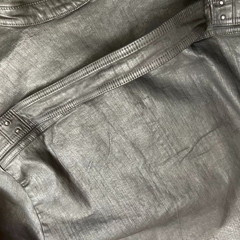 Rick Owens size 34 SS24 LIDO-coated collarless jacket