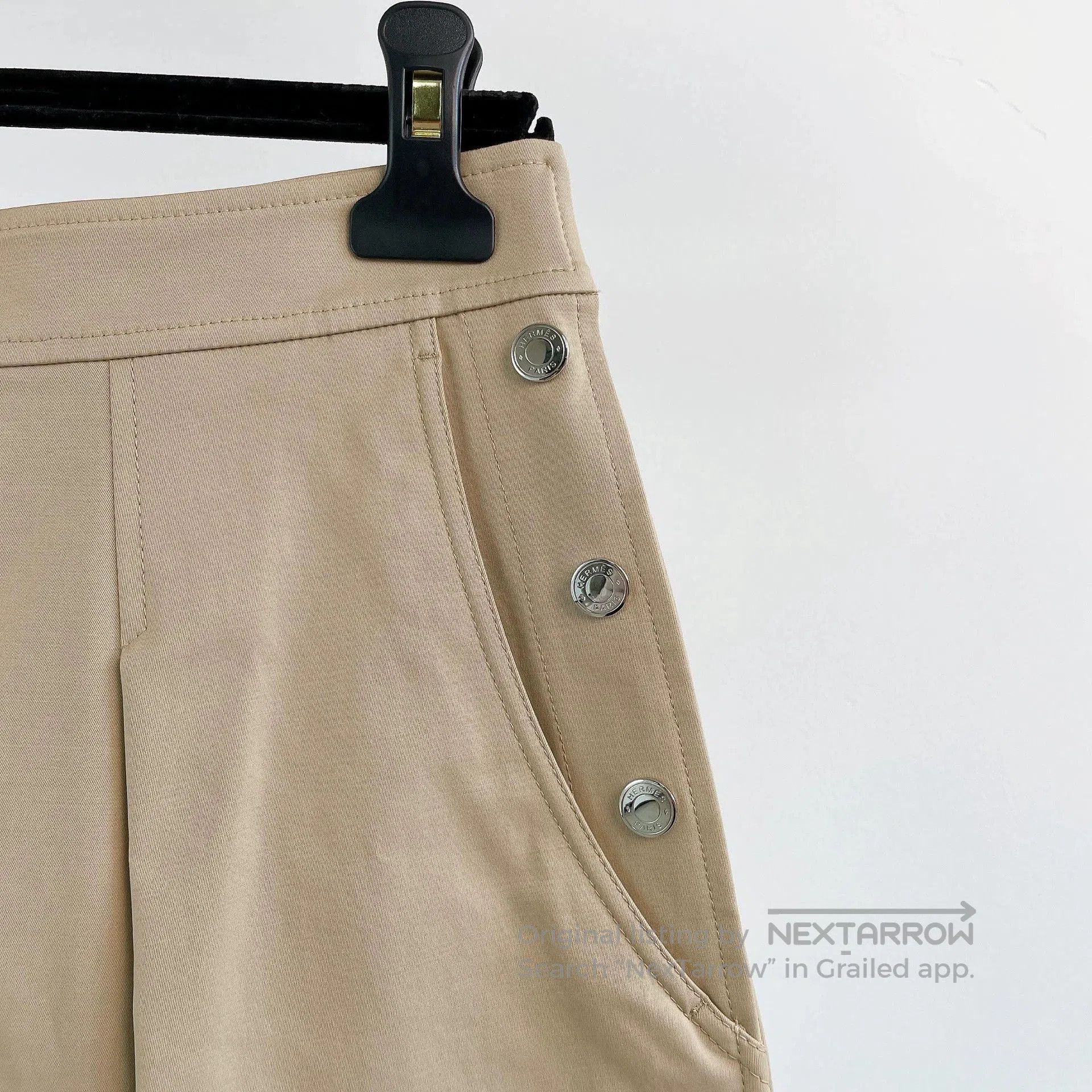 Hermes Hermes Beige Shorts Size 36. Size US 36 / EU 52 - 3 Thumbnail