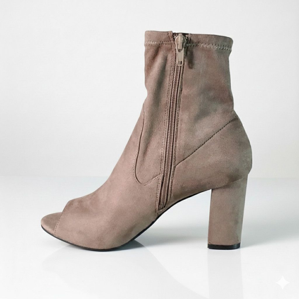 Other Charlotte Russe Size 9 Booties Taupe Beige Microfiber Sretch Size US 9 / IT 39 - 5 Thumbnail