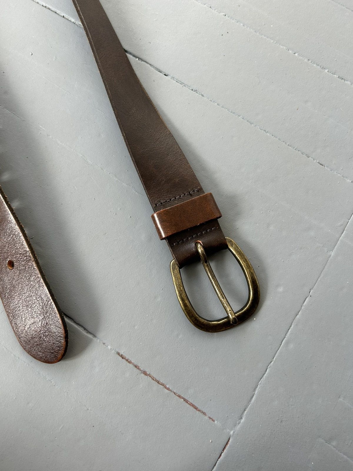 Leather Leather belt vintage Size ONE SIZE - 3 Thumbnail