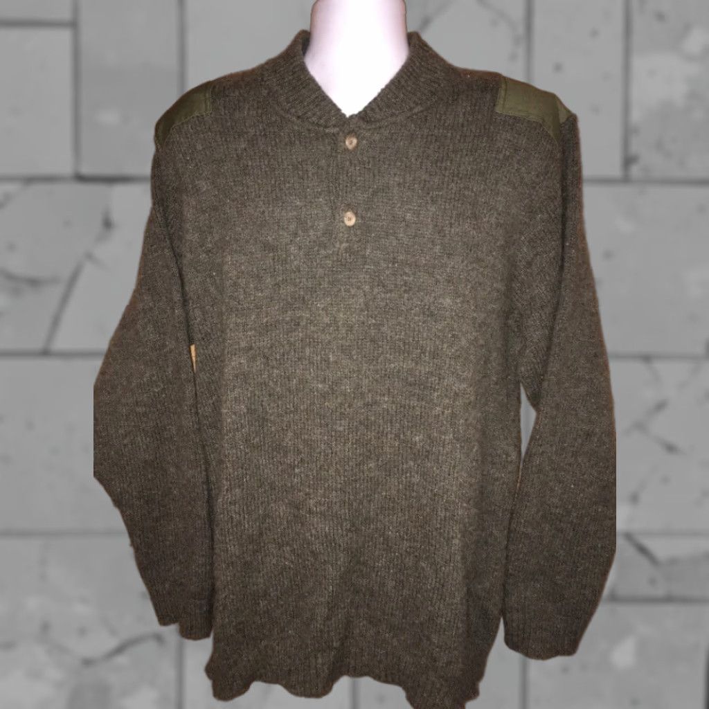 Vintage L.L. Bean Gray Wool Blend 1/2 Button Up Sweater Size L-Long USA Men Shirt? Size US L / EU 52-54 / 3 - 1 Thumbnail