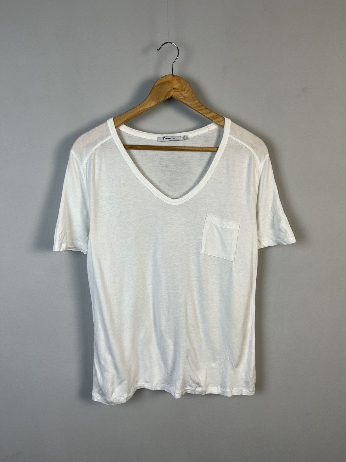 Alexander Wang Alexander Wang Basic Cotton V-neck Tee Shirt Size US S / EU 44-46 / 1 - 1 Thumbnail