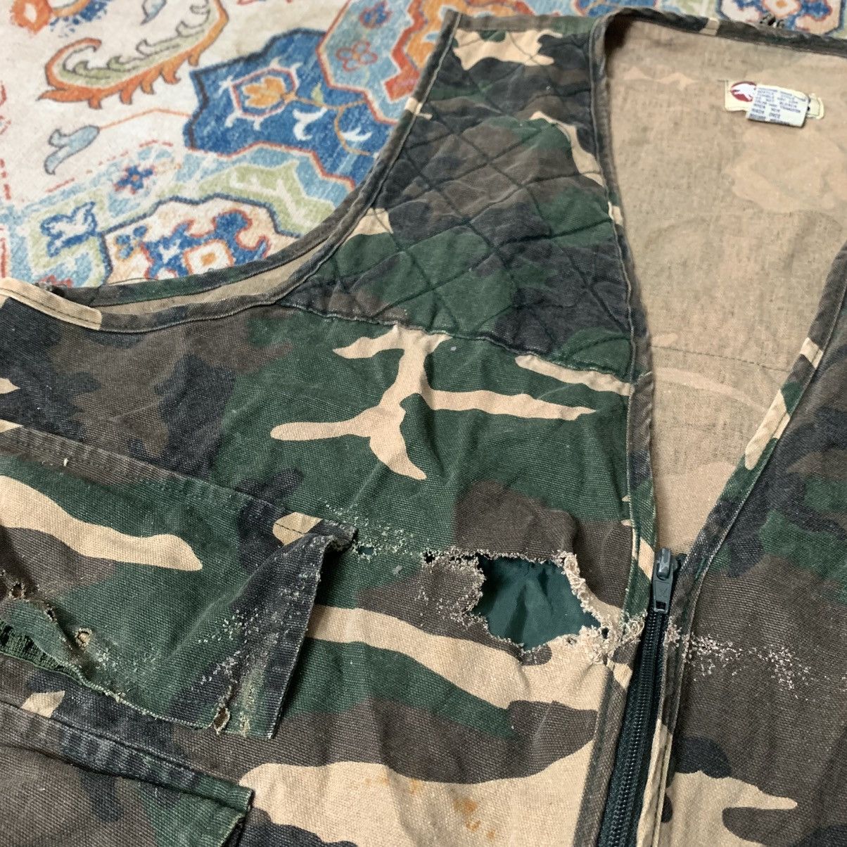 Vintage 90s Vintage Sports Afield Camo Hunting Vest Size US XL / EU 56 / 4 - 4 Thumbnail