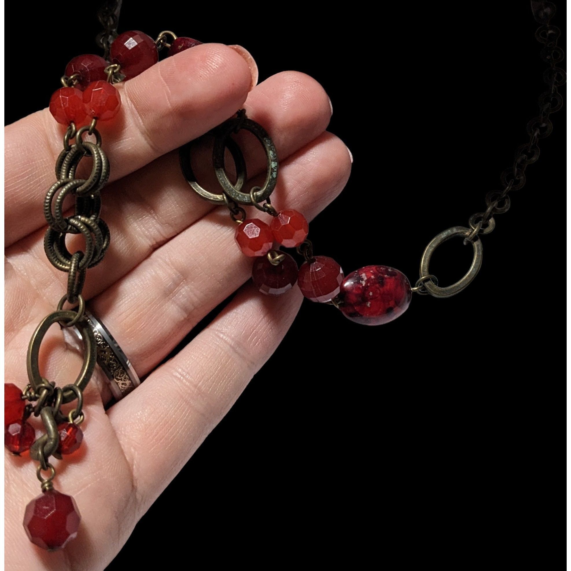 Other Premier Designs Vintage Red And Gold Beaded Necklace Size ONE SIZE - 5 Thumbnail