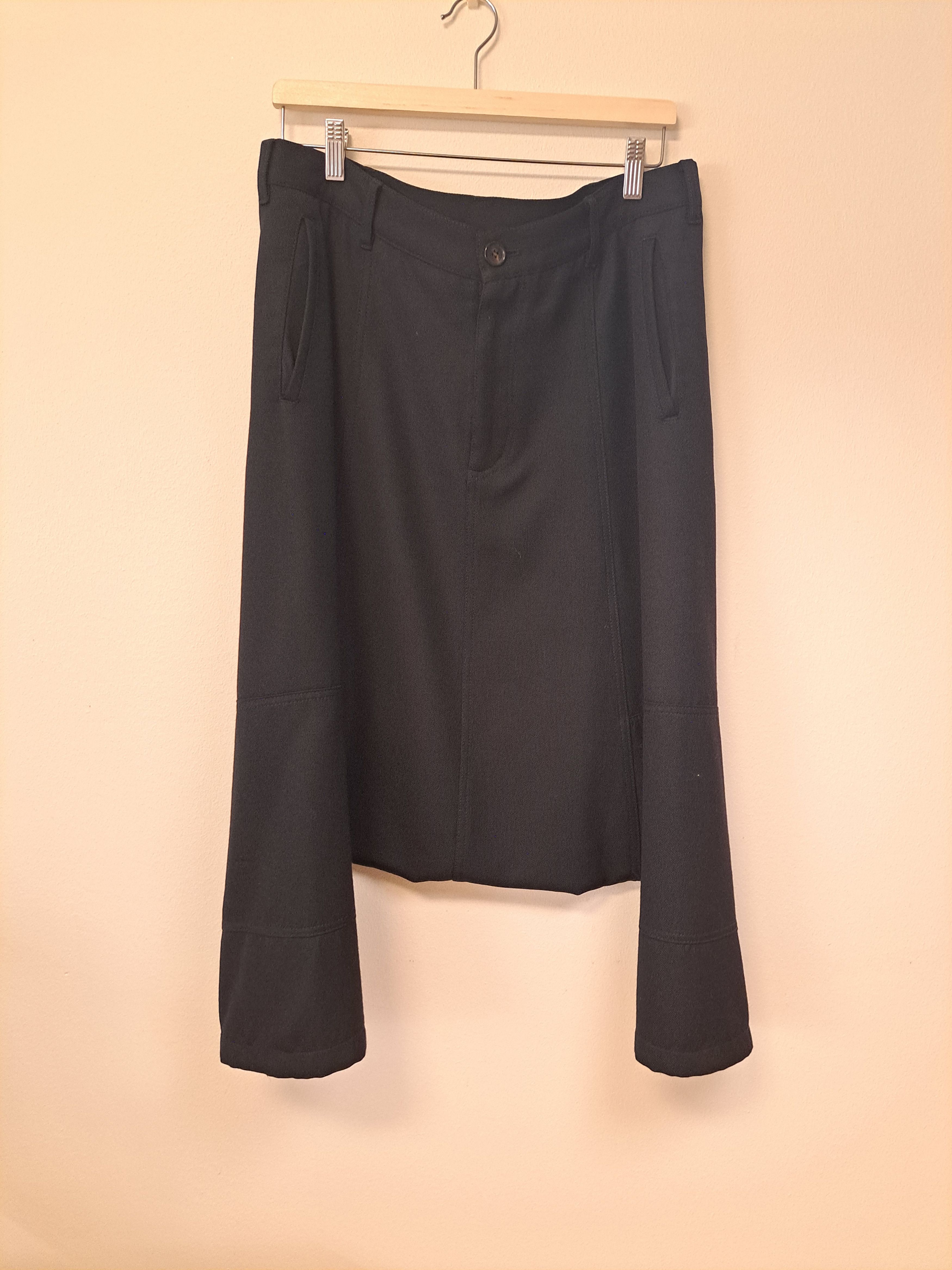 image of Comme Des Garcons Shirt Cdg Shirt Laine Wool Dropcrotch Pant in Black, Men's (Size 32)