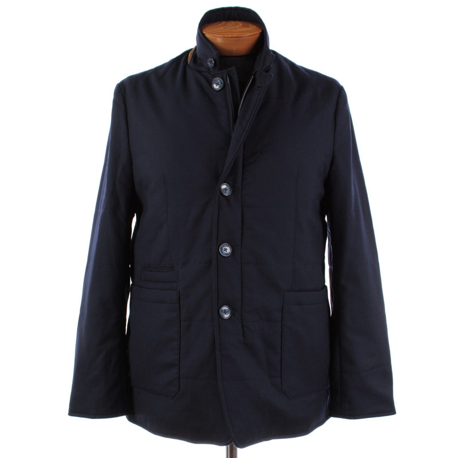 Zanella Zanella Coat Size L US In Blue Wool Size US L / EU 52-54 / 3 - 1 Thumbnail