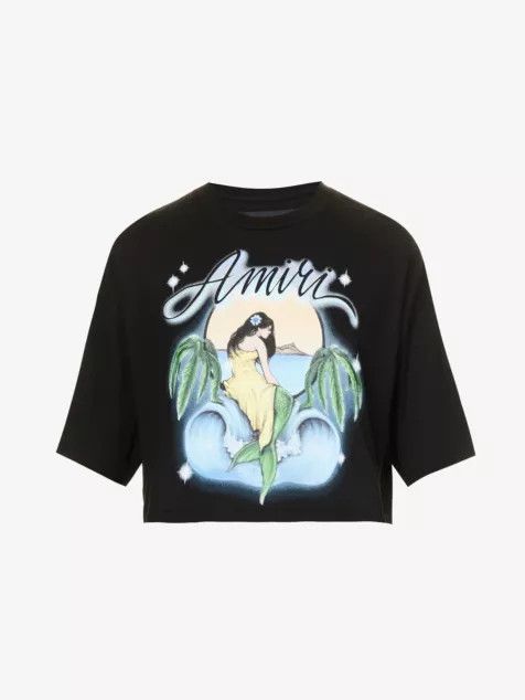 Amiri o1y0425 Crop Top in Black Size S / US 4 / IT 40 - 1 Thumbnail