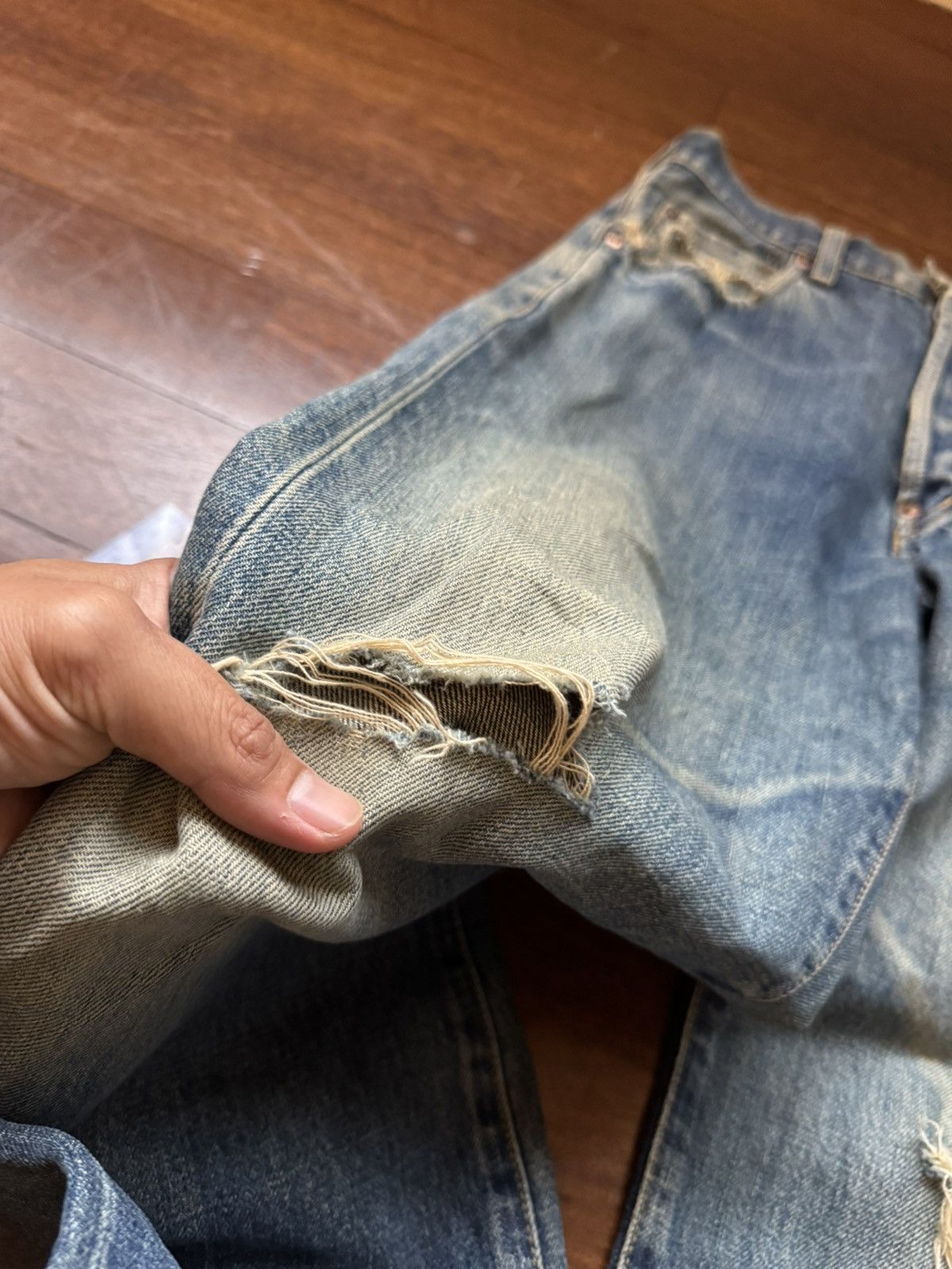 Levi's VINTAGE LEVI'S 702-XX BIG E DISTRESSED SELVEDGE JEANS Size US 31 - 14 Thumbnail