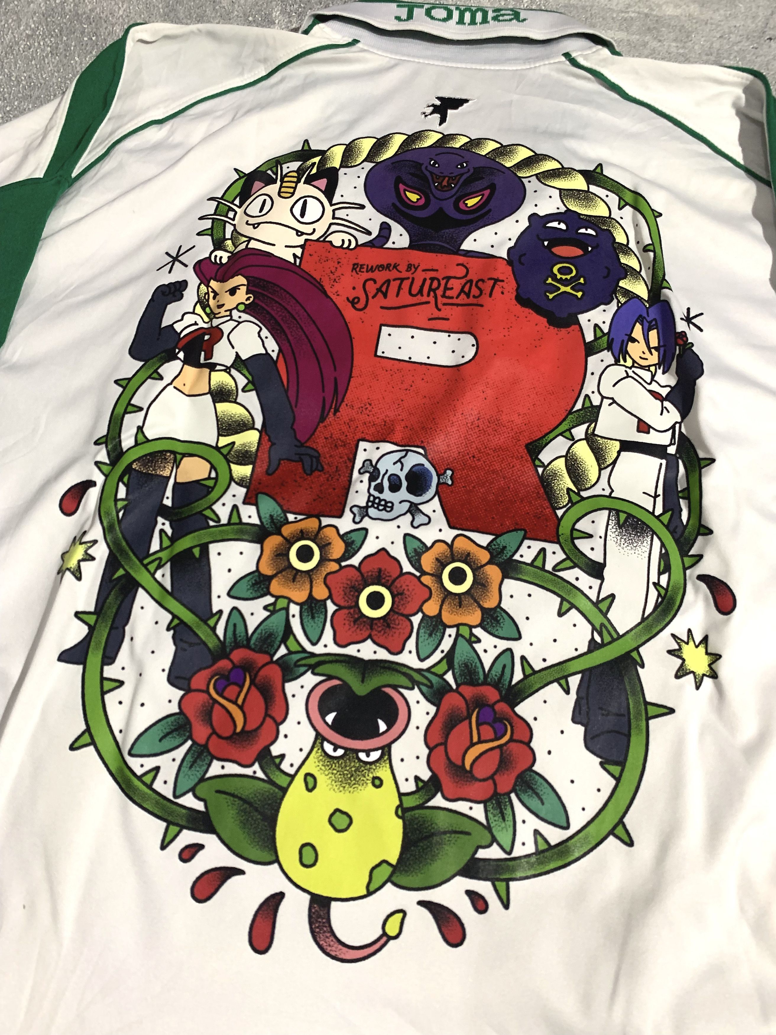 Anime 00s Vintage Soccer Jersey x Custom Pokemon team rocket Size US XL / EU 56 / 4 - 5 Thumbnail