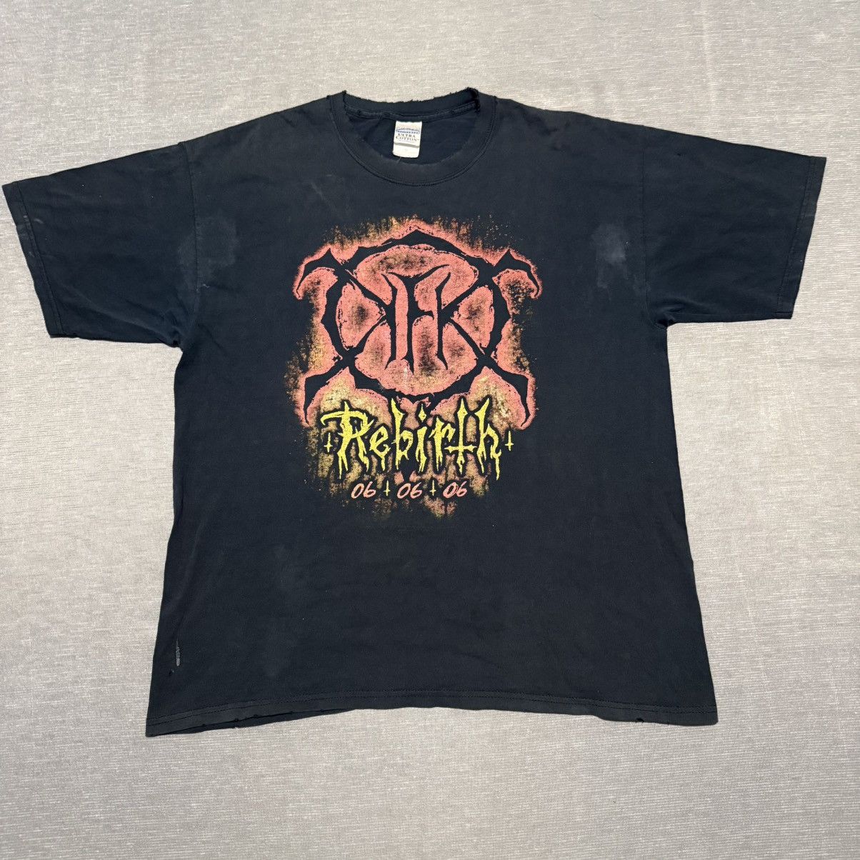 Gildan Kerry King KFK Rebirth 06 06 06 Vintage Tag Gildan Size US XL / EU 56 / 4 - 1 Thumbnail