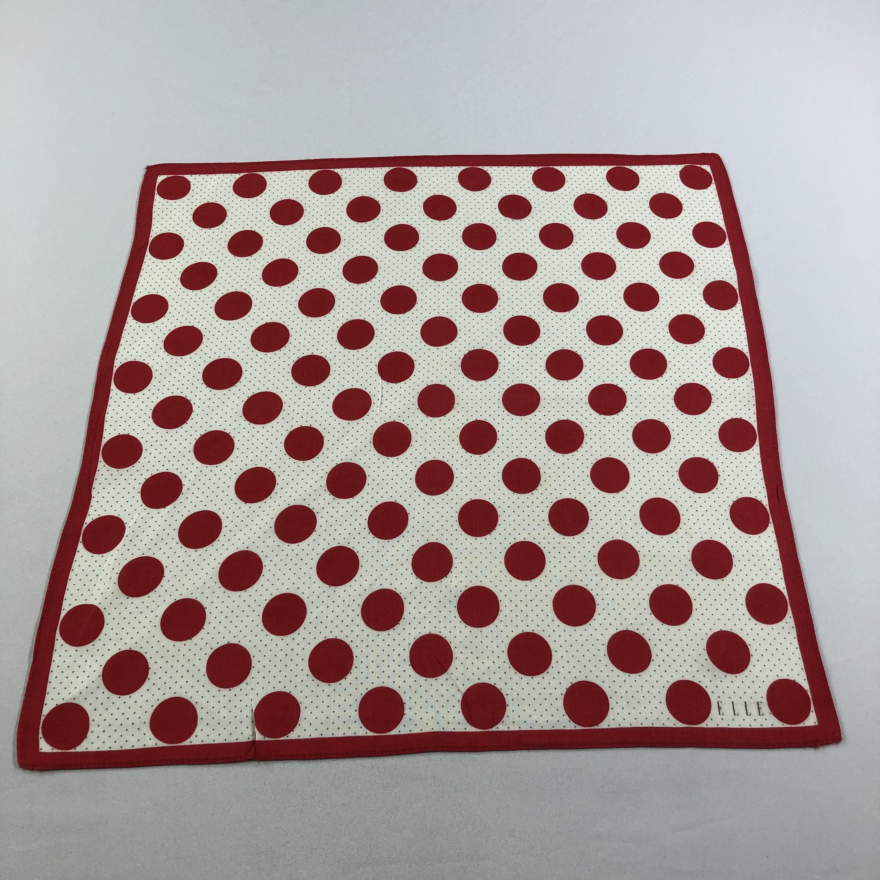 Vintage Elle Polka Dots Handkerchief Neckerchief Bandana H1916 Size ONE SIZE - 2 Thumbnail