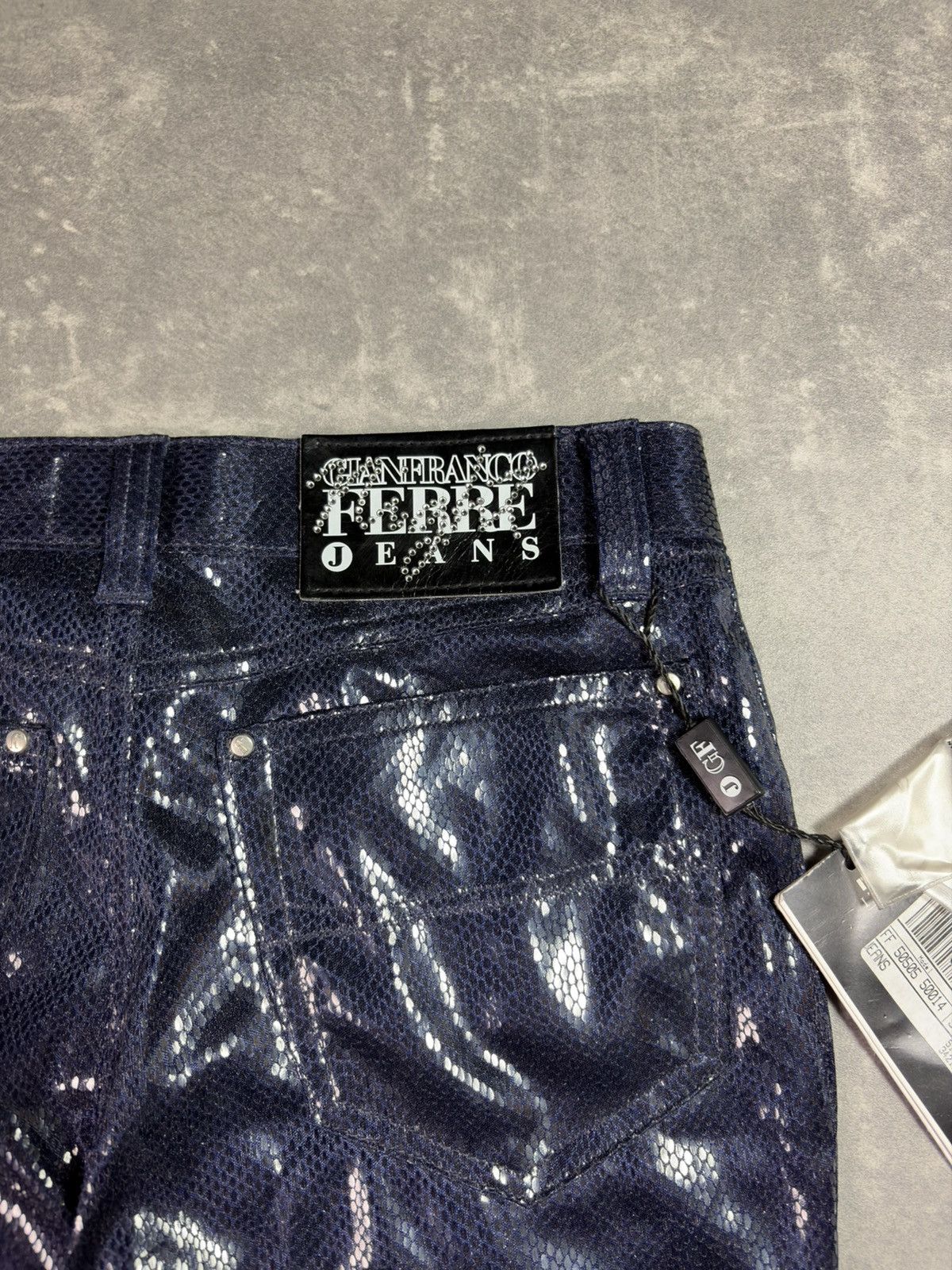 Gianfranco Ferre DSWT Blue Glitter Loose Light Trousers Pants 27 Rare Size 27" / US 4 / IT 40 - 16 Thumbnail