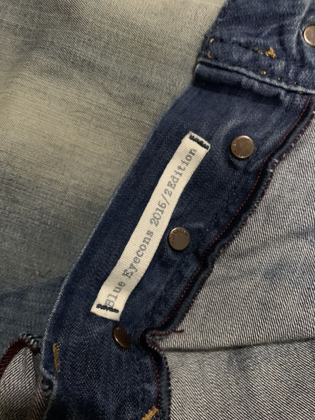 Diesel Diesel Blue Eyecons 2016/2Edition Blue Wash Distressed Jeans Size US 32 / EU 48 - 5 Thumbnail