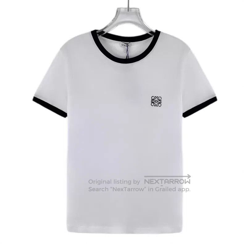 Loewe Loewe White logo embroidered cotton crew-neck short-sleeve Size S / US 4 / IT 40 - 1 Thumbnail