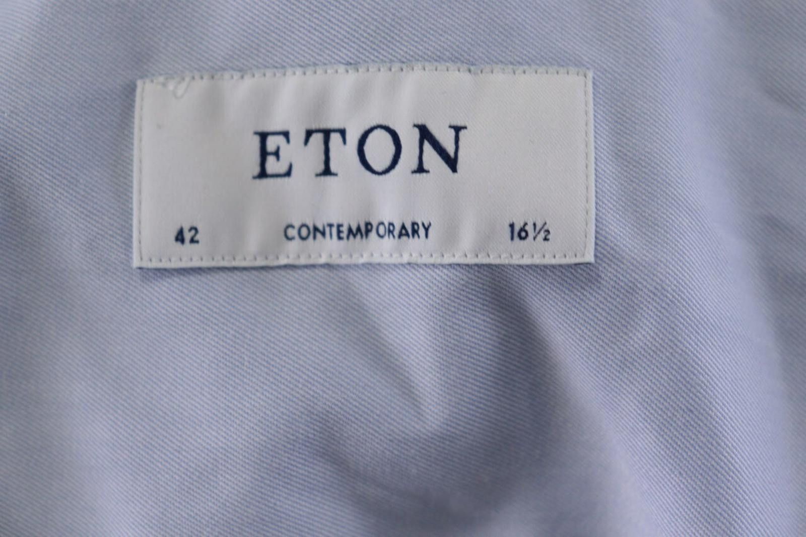 Eton Eton Contemporary Luxury Blue Down Dress Shirt Size 41 / 16 Size US M / EU 48-50 / 2 - 12 Thumbnail