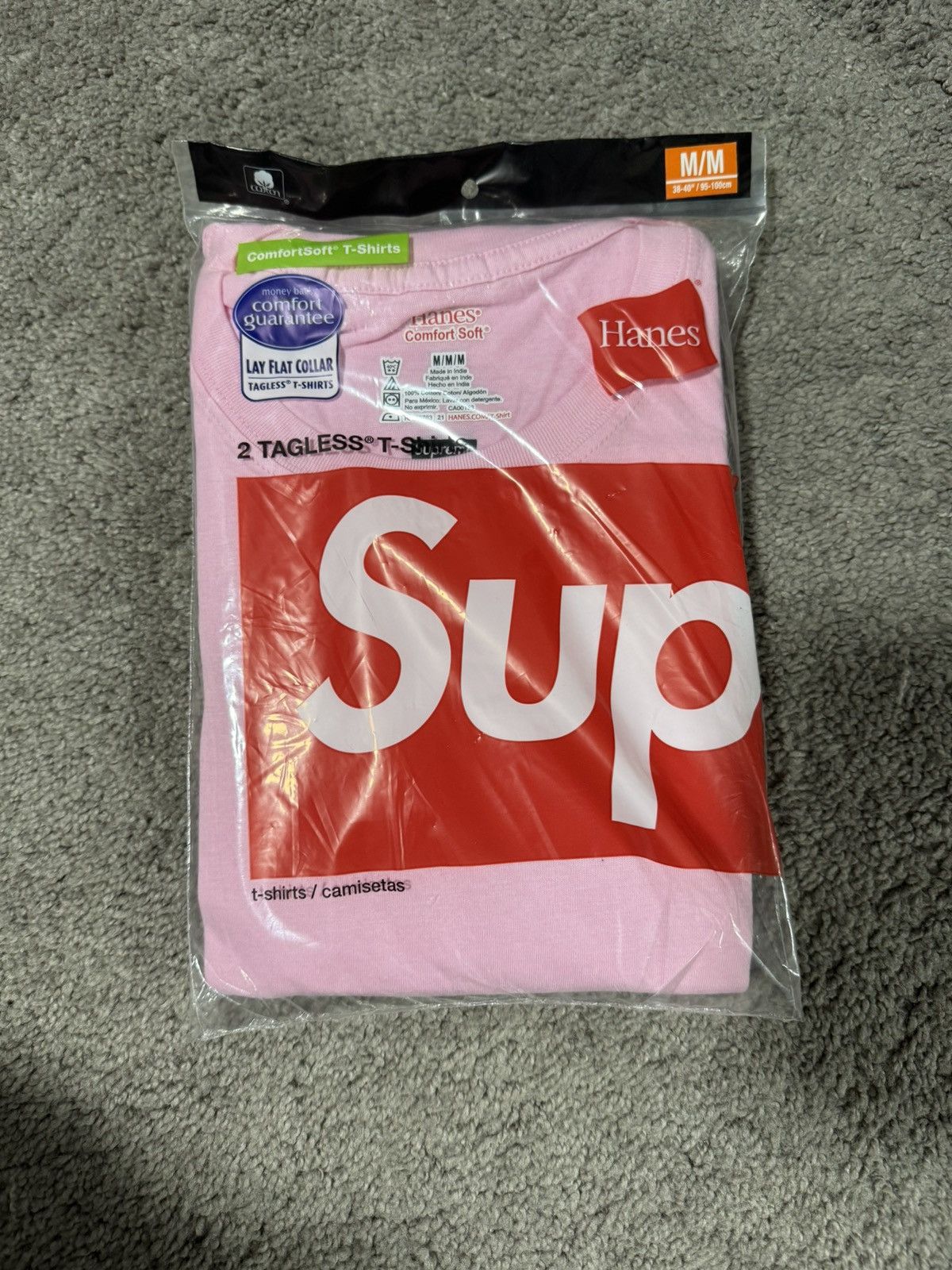 Supreme Supreme Hanes Tagless Tee (2 pack) Size US M / EU 48-50 / 2 - 1 Thumbnail