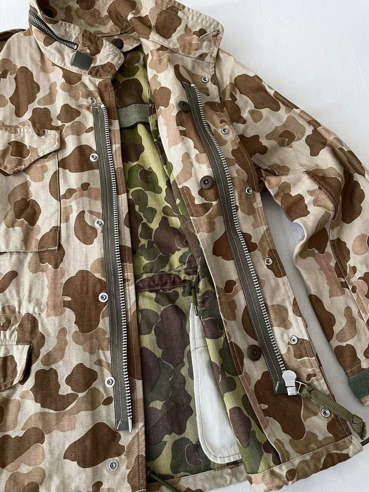 Toyo Enterprises USMC Frogskin Camo HBT Reversible M65 Jacket Japan Repro Size US S / EU 44-46 / 1 - 10 Thumbnail