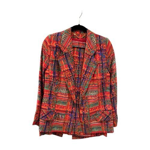 Handmade Hand Made Vintage 100% Silk Skirt Jacket Set Size L / US 10 / IT 46 - 6 Thumbnail