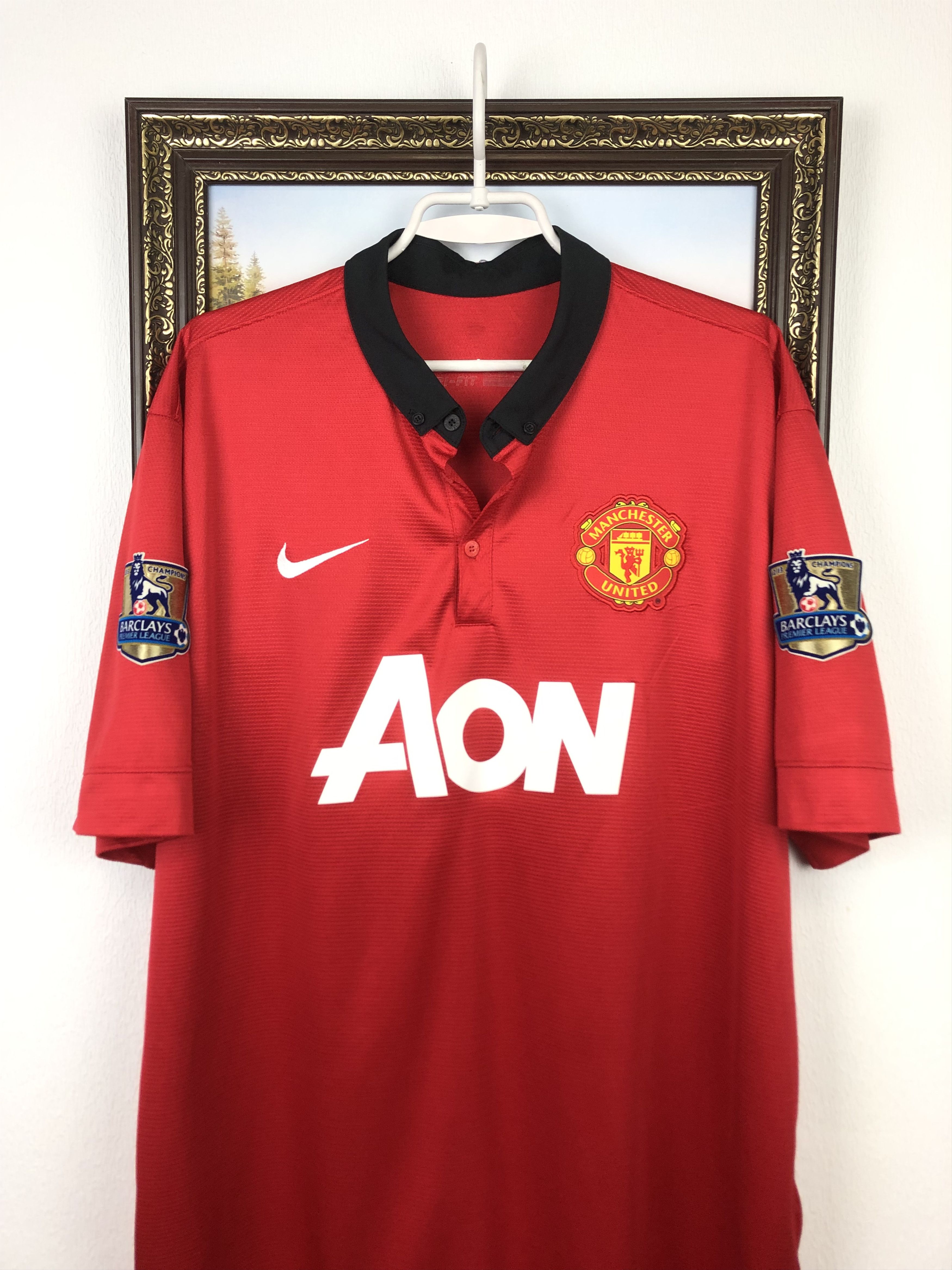 Nike Manchester United football shirt 2013 Soccer Nike Jersey Size US XXL / EU 58 / 5 - 2 Thumbnail