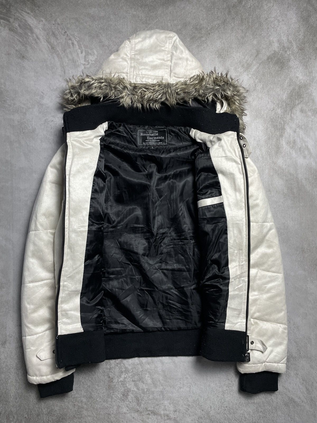 Japanese Brand 2000’s Roushatte - Vkei Style Puffer Fur Jacket Size US L / EU 52-54 / 3 - 6 Thumbnail