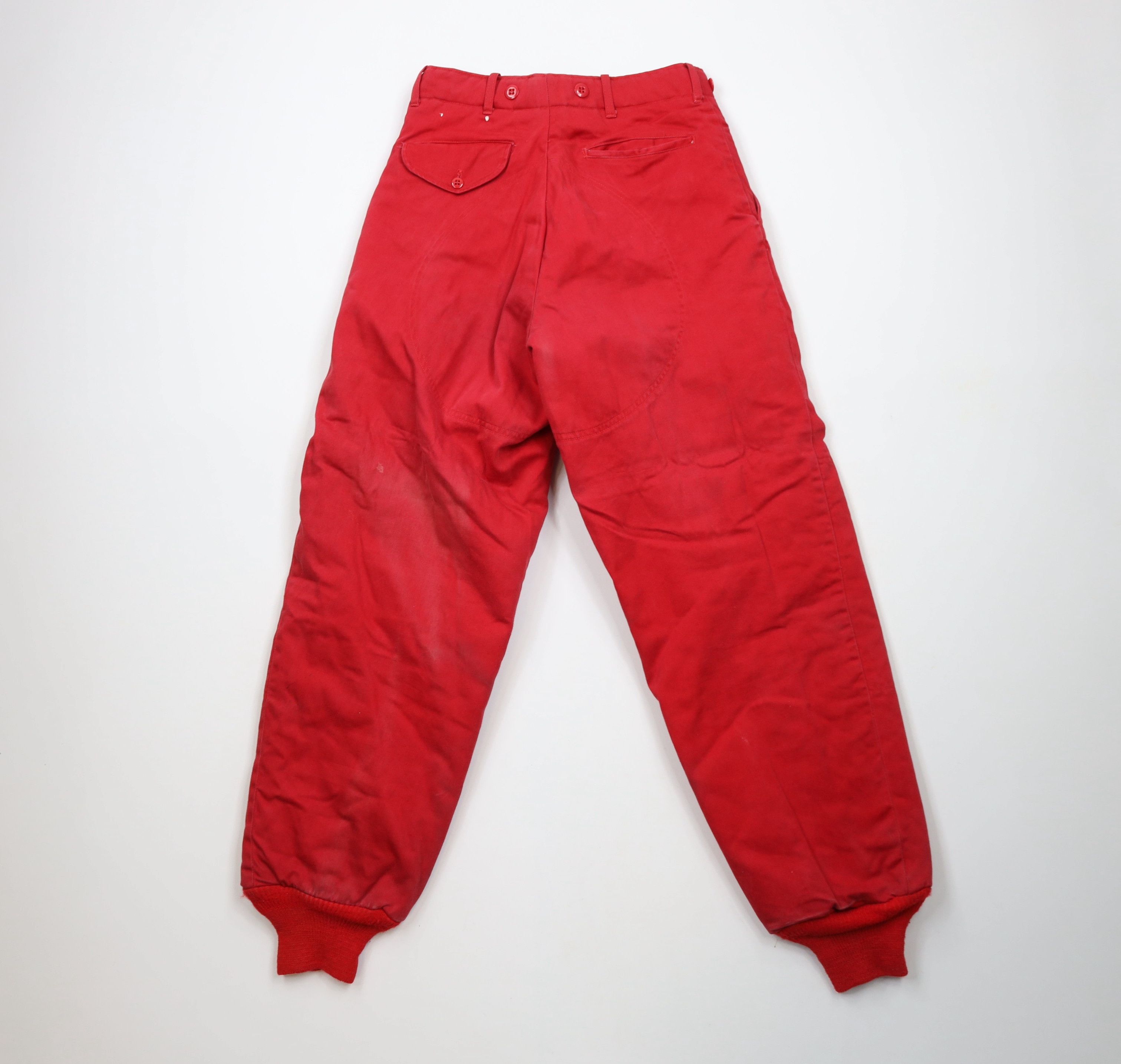 Vintage Vintage 50s 60s Heavyweight Quilted Joggers Pants Red USA Size US 28 / EU 44 - 12 Thumbnail
