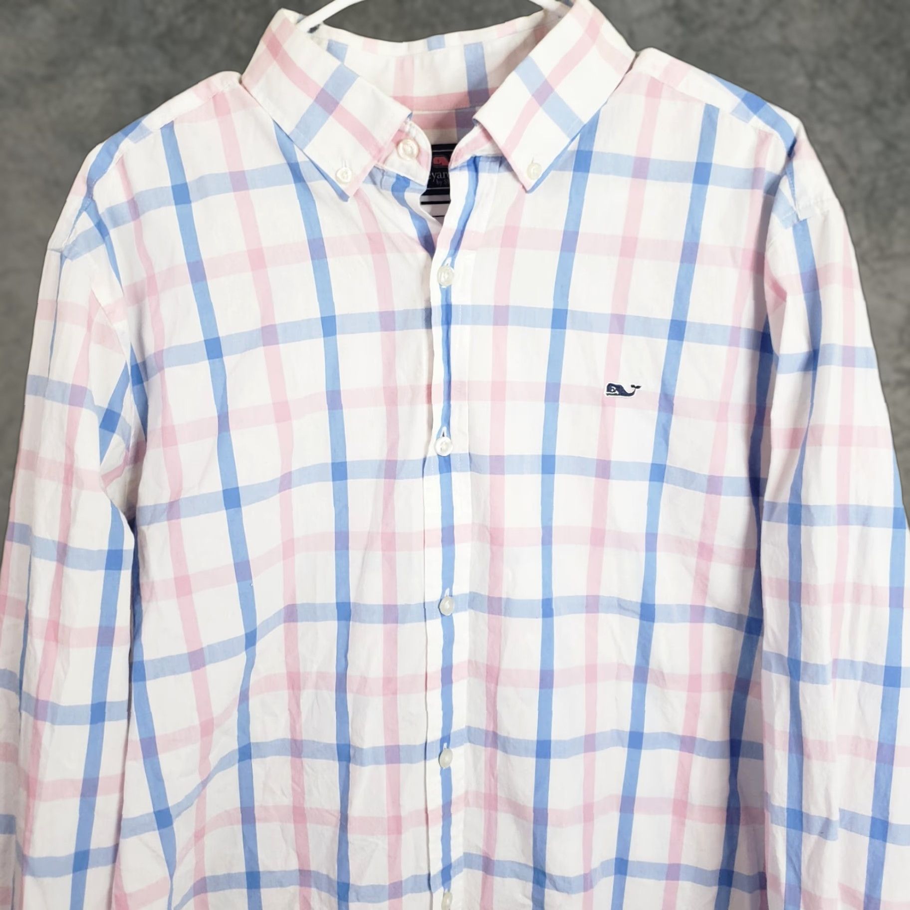 Vineyard Vines Vineyard Vines Shirt LS Men L Pink Blue White Plaid Button-Down Embroidered Whale Logo Classic Casual Dress Workwear Sweater? Size US L / EU 52-54 / 3 - 1 Thumbnail