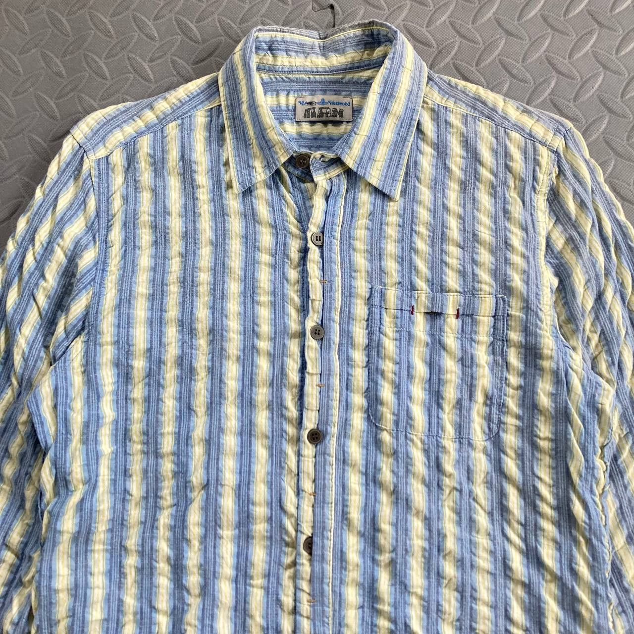 Vivienne Westwood Striped Crinkled Shirt Size US M / EU 48-50 / 2 - 2 Thumbnail