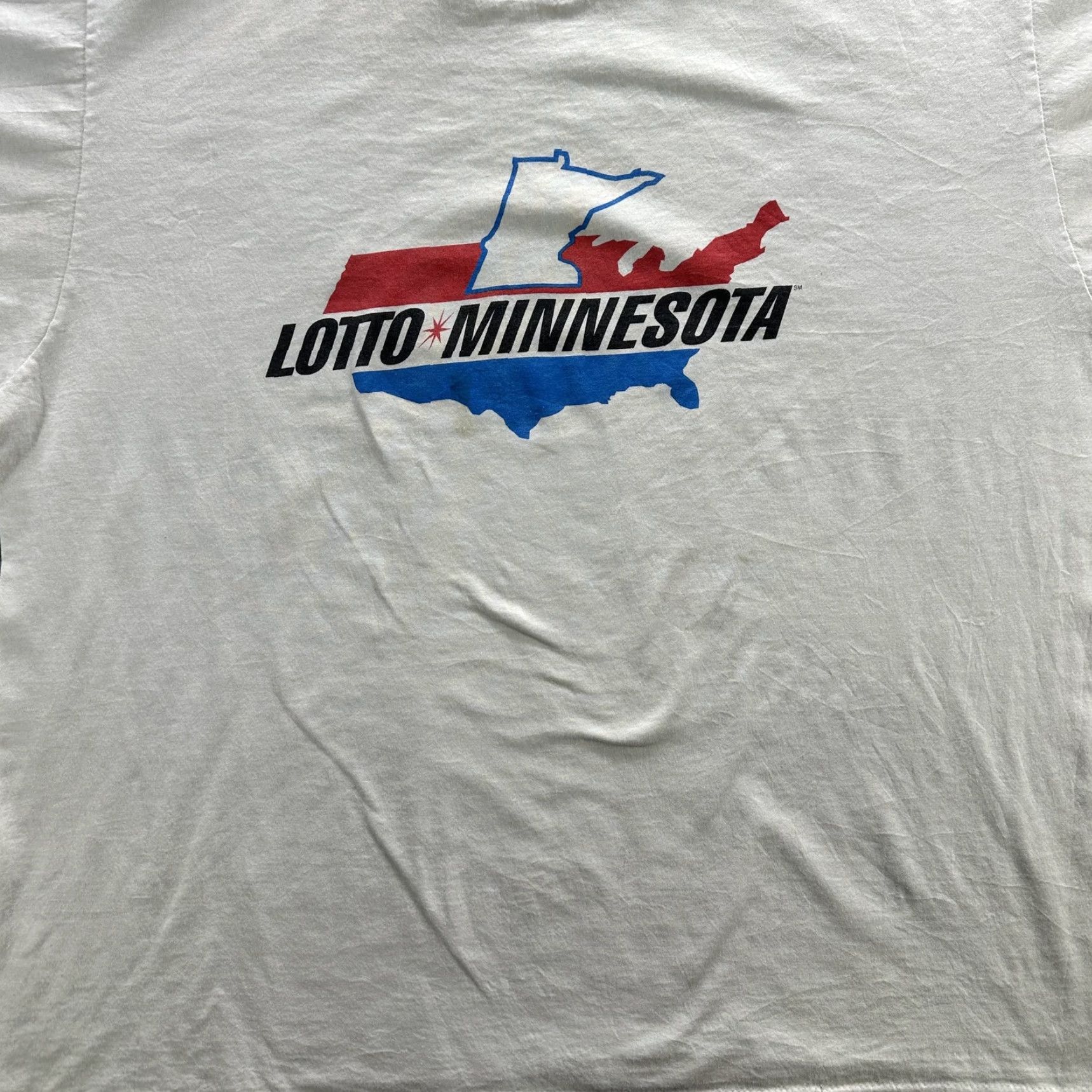 Vintage VINTAGE Lotto Minnesota Shirt Mens 2XL White Graphic Tee 90s USA Shirt Size US XXL / EU 58 / 5 - 2 Thumbnail