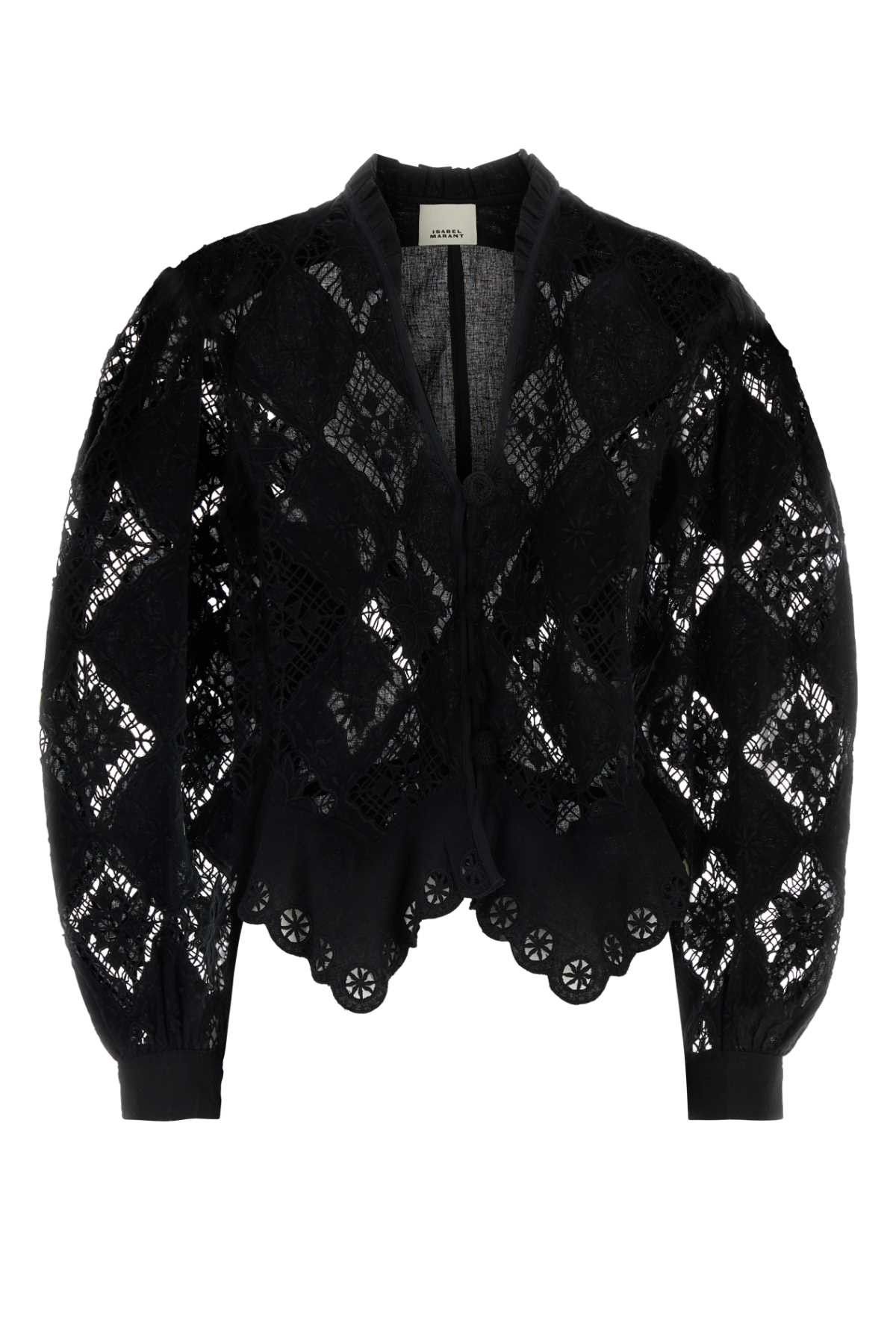 Isabel Marant Black Lace Nina Blazer Size S / US 4 / IT 40 - 1 Thumbnail