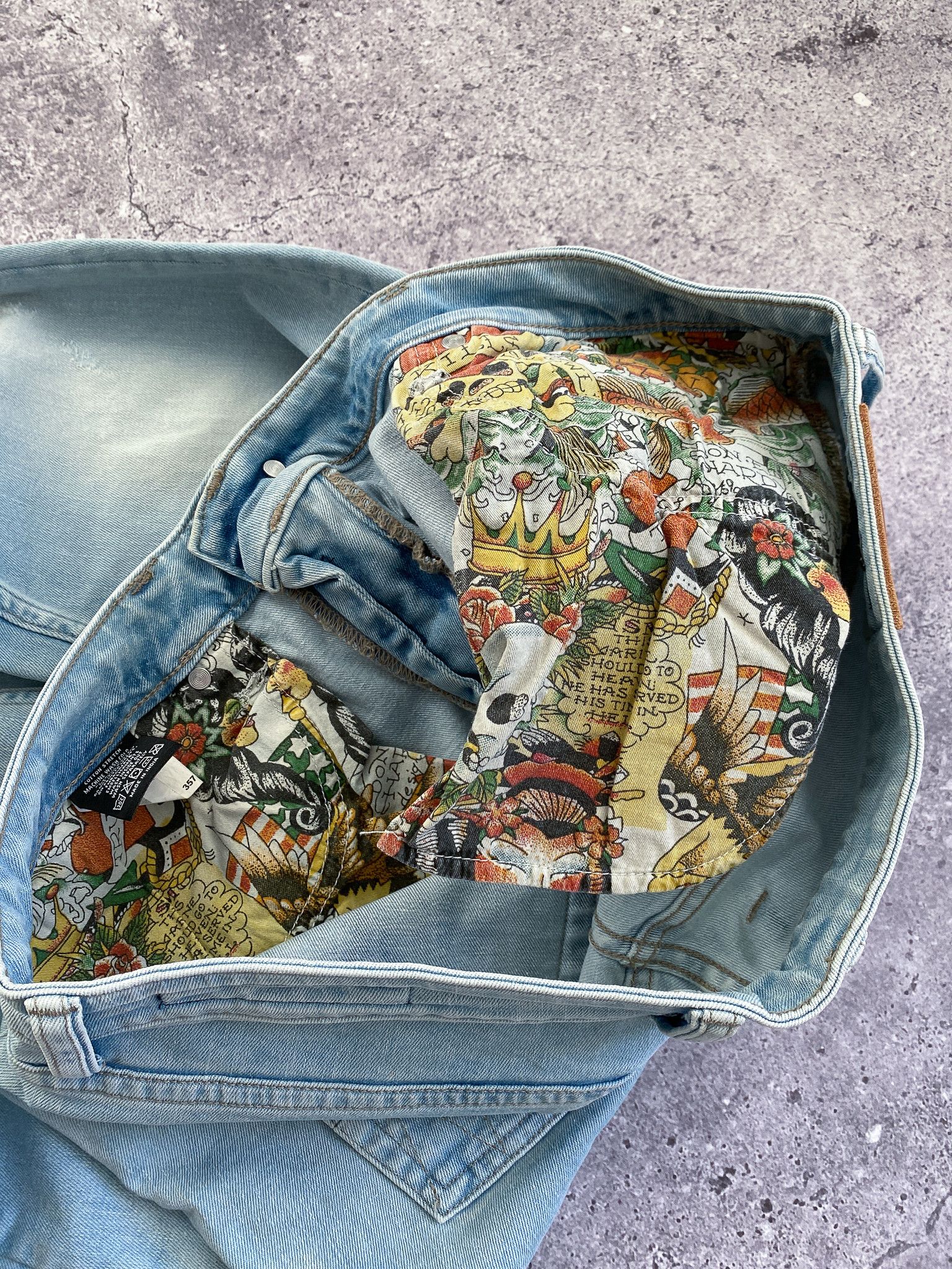 Ed Hardy Vintage Ed Hardy Blue Denim Skinny Jeans Size US 34 / EU 50 - 12 Thumbnail