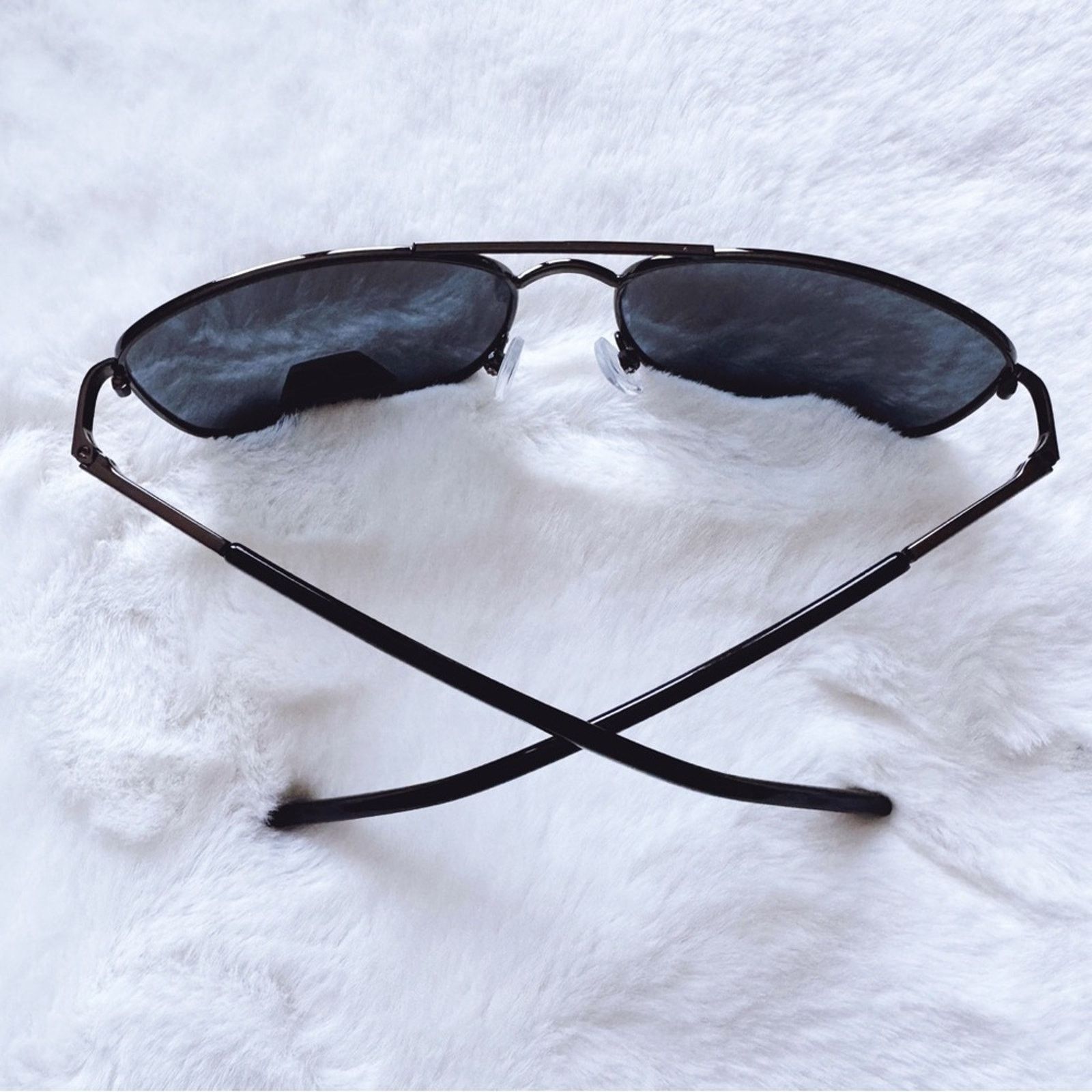 Other Troy Black w/ Black Rims Rectangular Polarized Sunglasses Size ONE SIZE - 12 Thumbnail