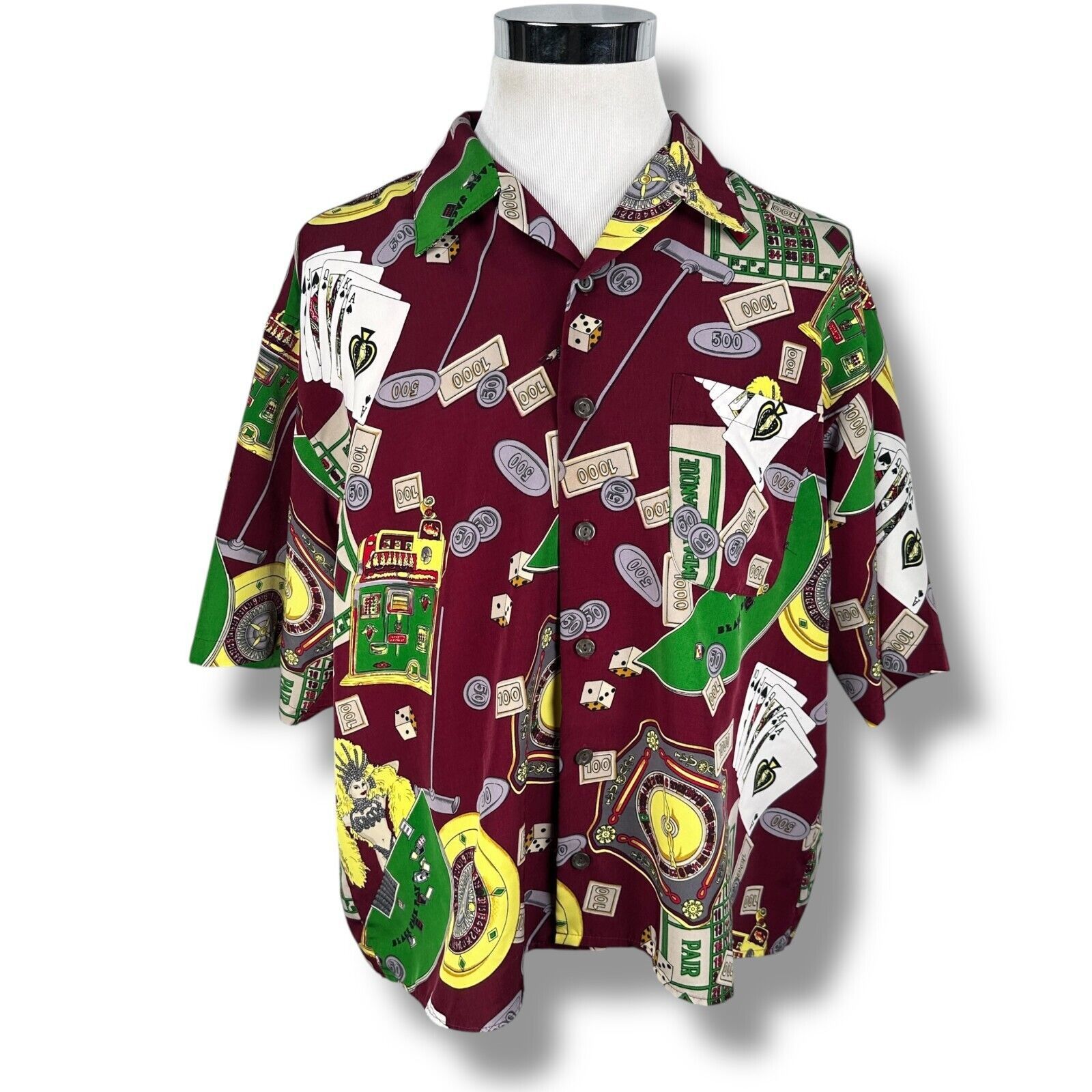 Southpole Vintage Southpole Shirt Men’s XL Red Casino Button-Up Y2K Size US XL / EU 56 / 4 - 1 Thumbnail