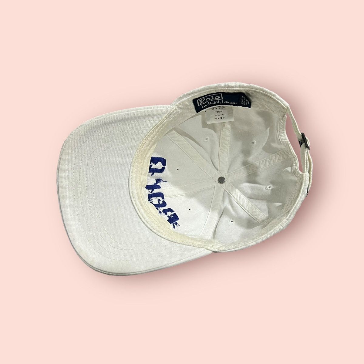 Polo Ralph Lauren × Ralph Lauren × Vintage VINTAGE POLO SPELL OUT DISTRESSED VISOR STRAPBACK CAP Size ONE SIZE - 15 Thumbnail