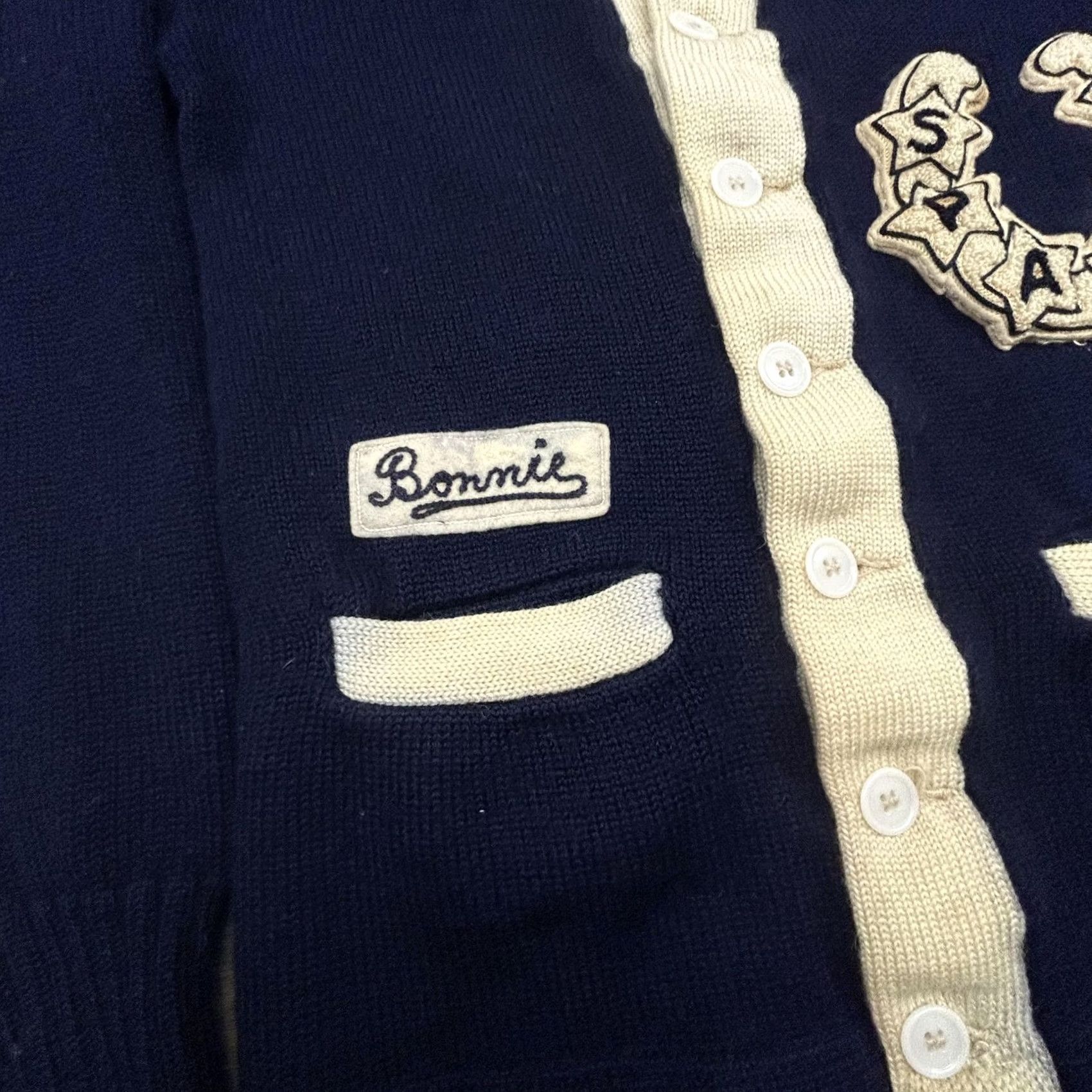 McGregor VINTAGE MacGregor Cardigan Sweater Womens S Navy Blue Wool Size S / US 4 / IT 40 - 5 Thumbnail