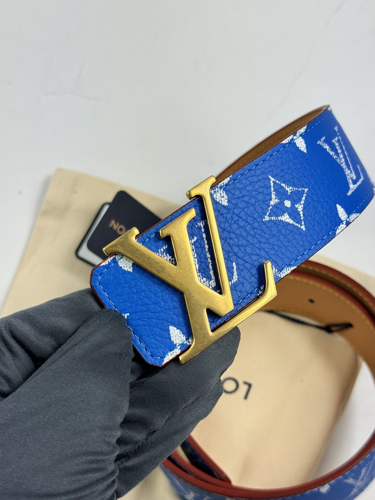 Louis Vuitton LV INITIALS 40MM MONOGRAM REVERSIBLE BELT Size 34 - 2 Thumbnail
