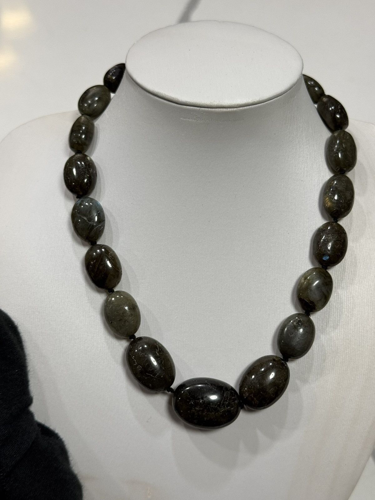 Jewelry Natural Labradorite Oval Graduated Iridescent Bead Strand Size ONE SIZE - 2 Thumbnail
