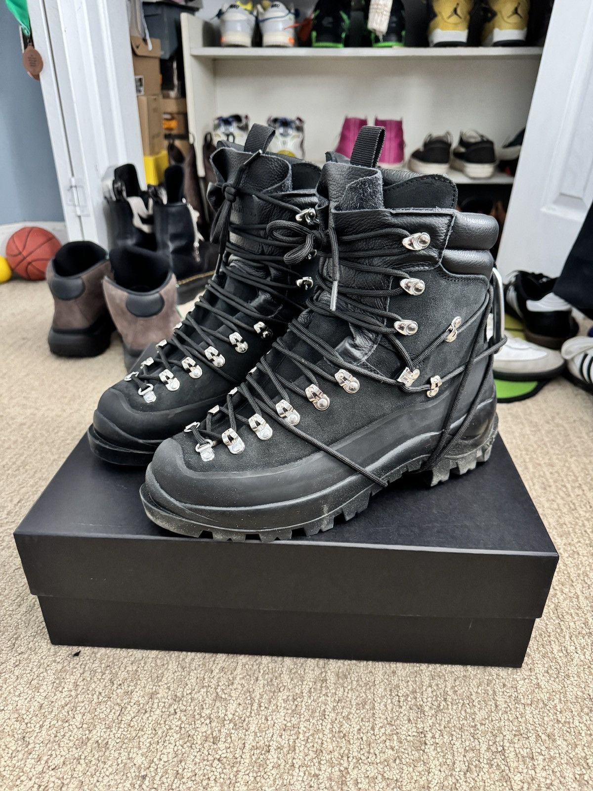 HELIOT EMIL Black Hiking Boots Heliot Emil