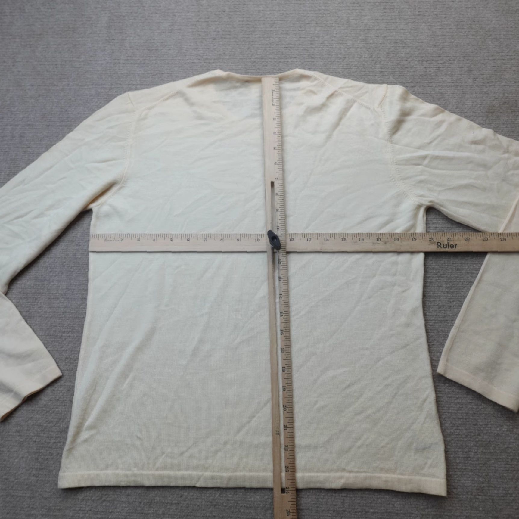 Henri Bendel Henri Bendel Womens Sweater Large Beige Extrafine Merino Made in Italy Pullover Crew Neck Long Sleeve Size XL / US 12-14 / IT 48-50 - 5 Thumbnail