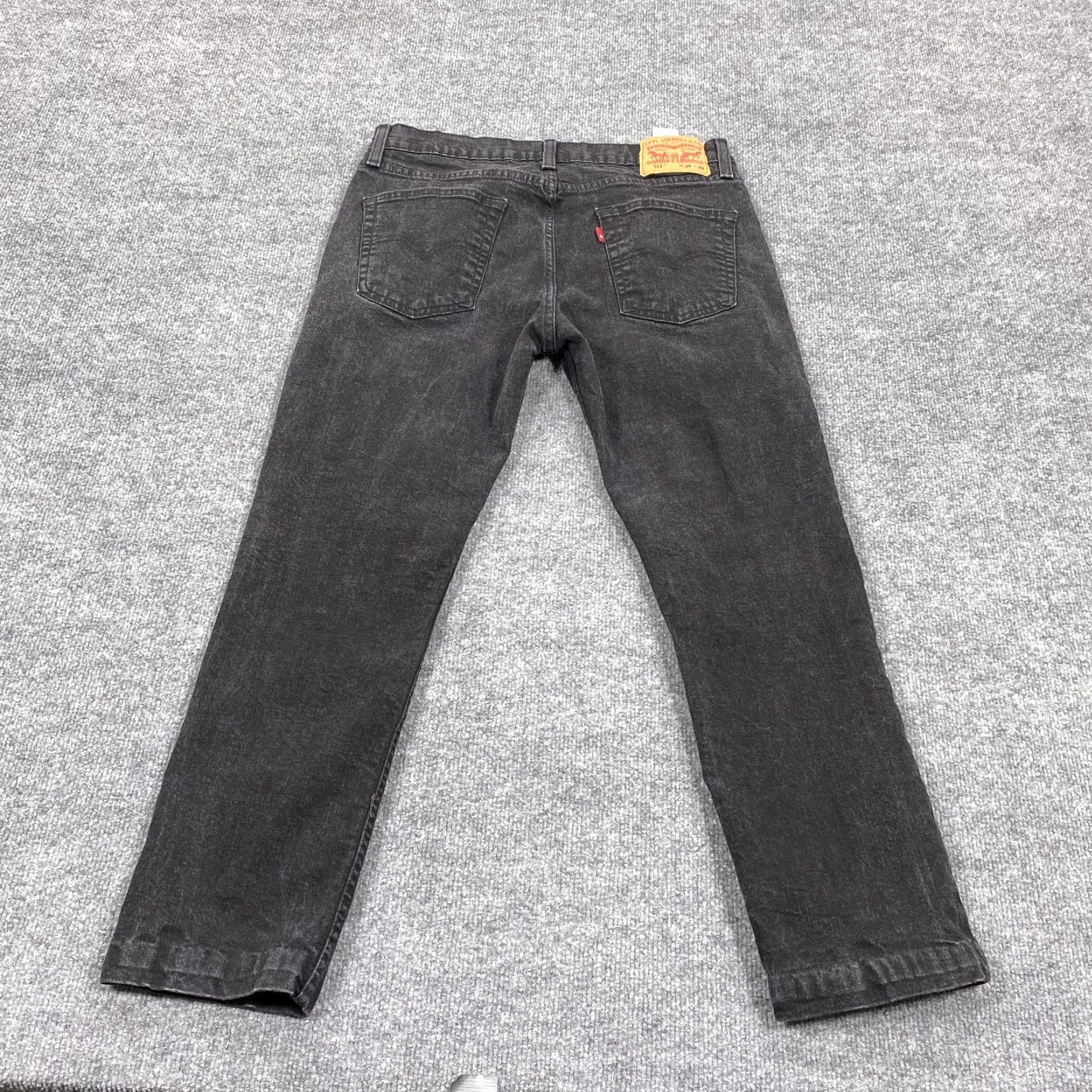Levi's Levi's 511 Jeans Mens 33x26 Black Slim Tapered Charcoal Wash Denim Pockets Jeans Mens Slim Charcoal Wash Vintage No Size US 33 - 2 Thumbnail