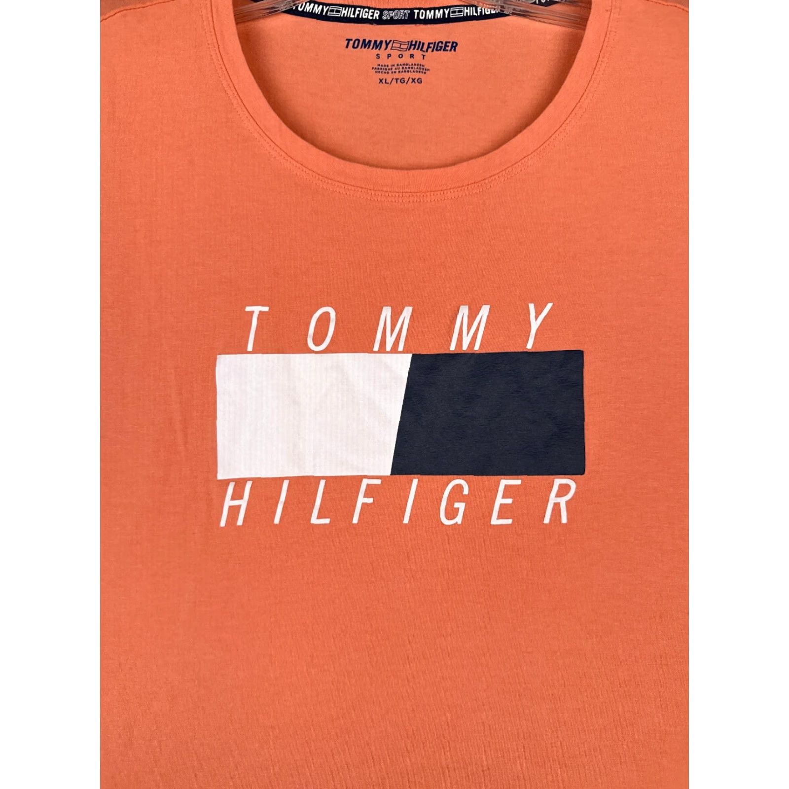 Tommy Hilfiger Tommy Hilfiger Shirt Women XL Orange Cotton Logo Short Sleeve Womens Size XL / US 12-14 / IT 48-50 - 6 Thumbnail