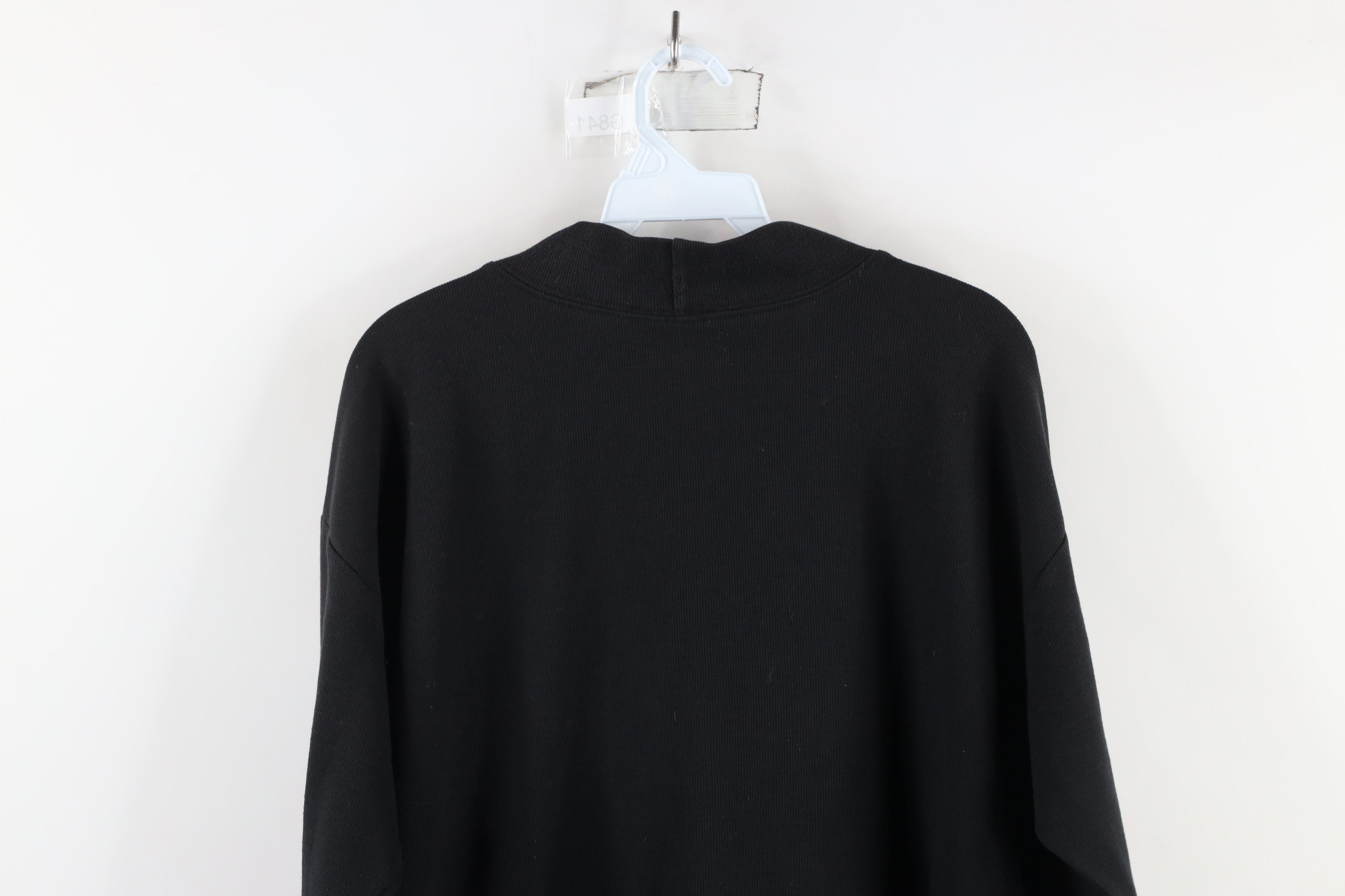 Vintage Vintage 90s Knit Mock Neck 3/4 Sleeve T-Shirt Black USA Size XL / US 12-14 / IT 48-50 - 8 Thumbnail