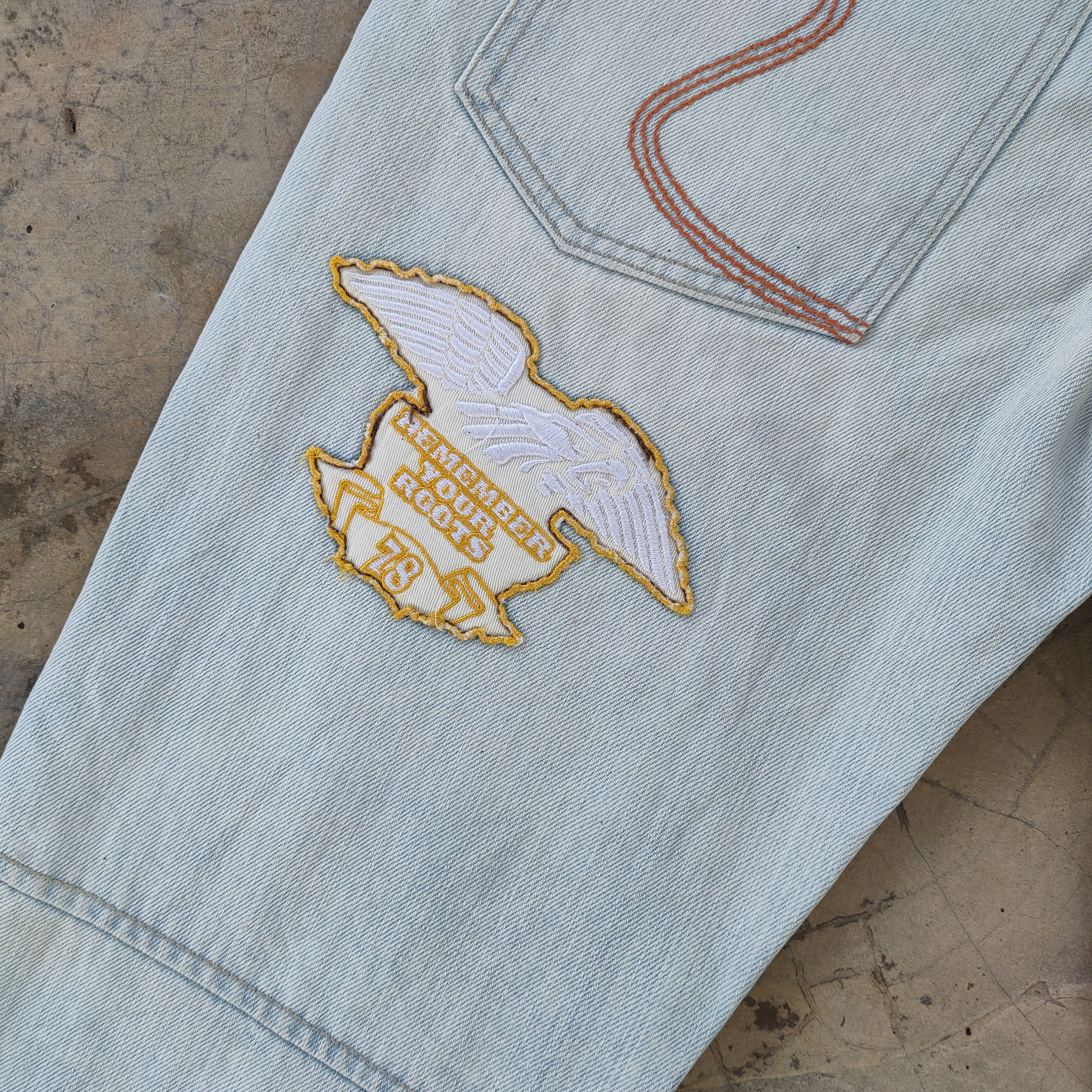 Vintage Gotcha patch light blue jeans pants