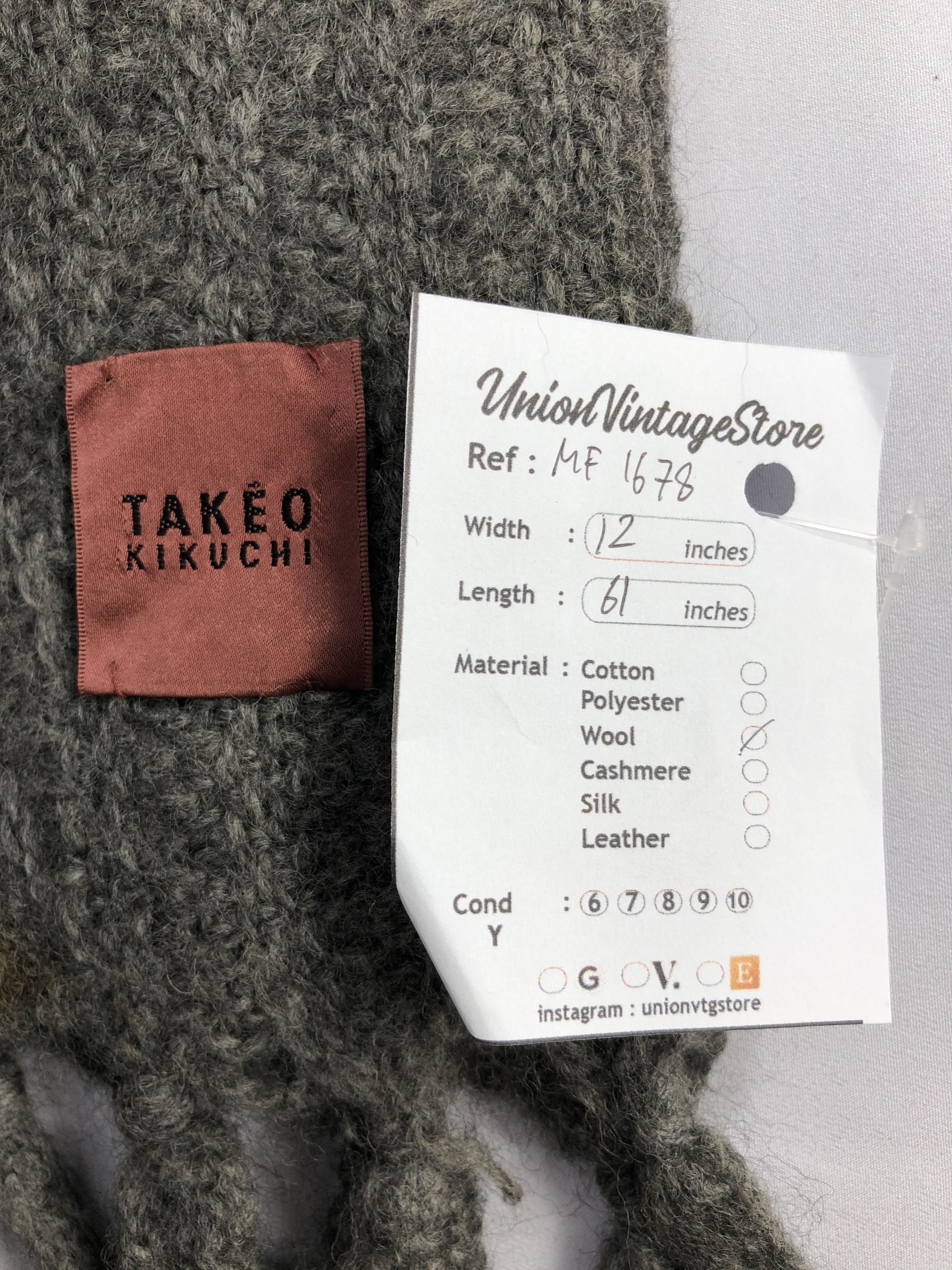 Takeo Kikuchi Vintage Takeo Kikuchi Scarf/Muffler/Neckwear MF1678 Size ONE SIZE - 7 Thumbnail