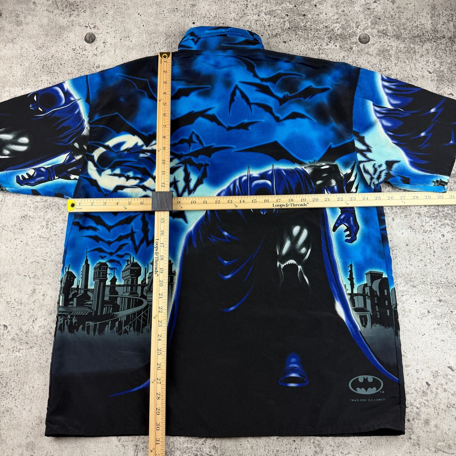 DC Comics Vintage Batman Y2K Button Up Shirt Size Large 2001 Size US L / EU 52-54 / 3 - 9 Thumbnail